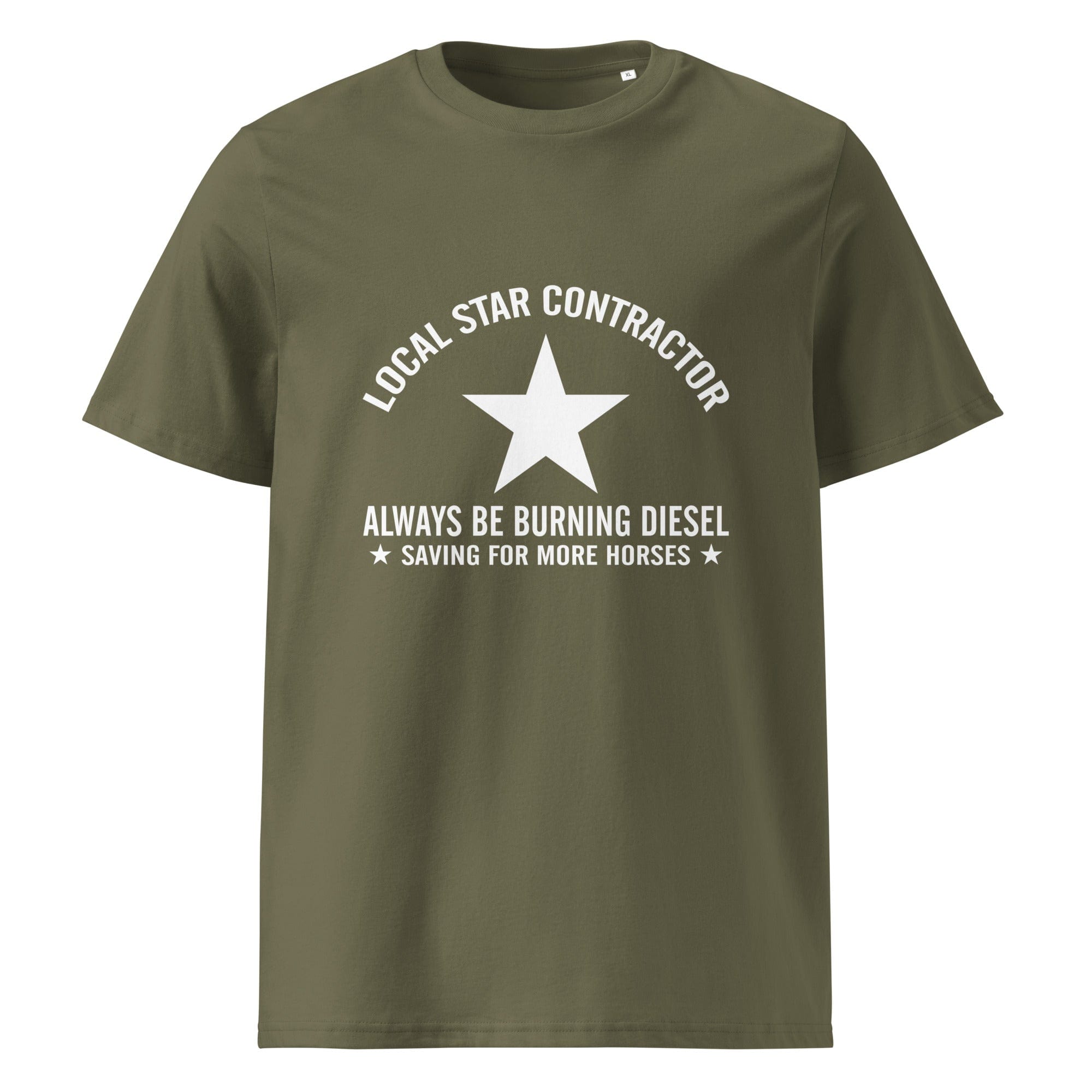 The Tractors Mugs Store Khaki / S Star Contractor Unisex organic cotton t-shirt Quality Farmers Merch