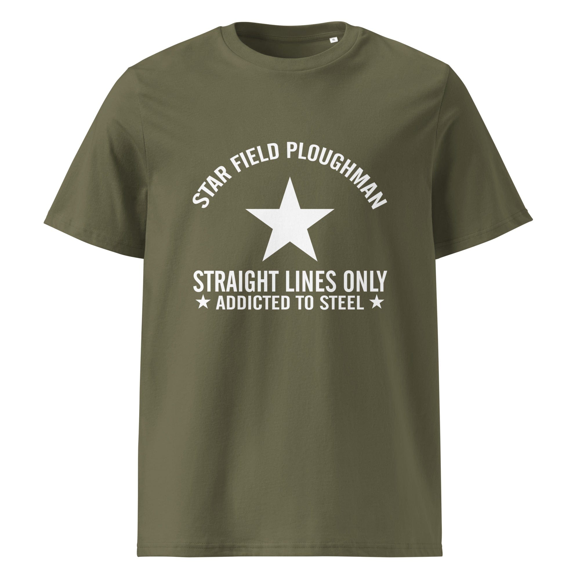 The Tractors Mugs Store Khaki / S Star Field Ploughman Unisex organic cotton t-shirt Quality Farmers Merch