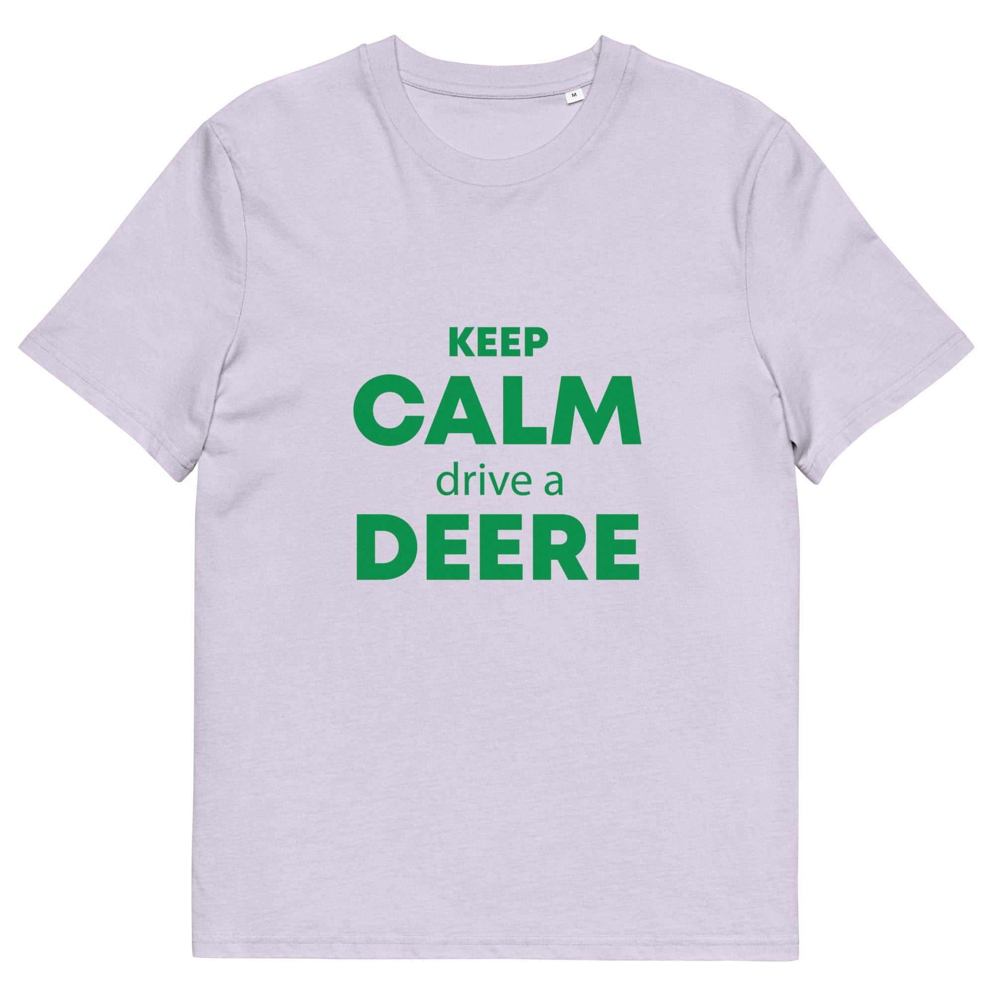 The Tractors Mugs Store Lavender / S KEEP CALM drive a DEERE Unisex organic cotton t-shirt Quality Farmers Merch