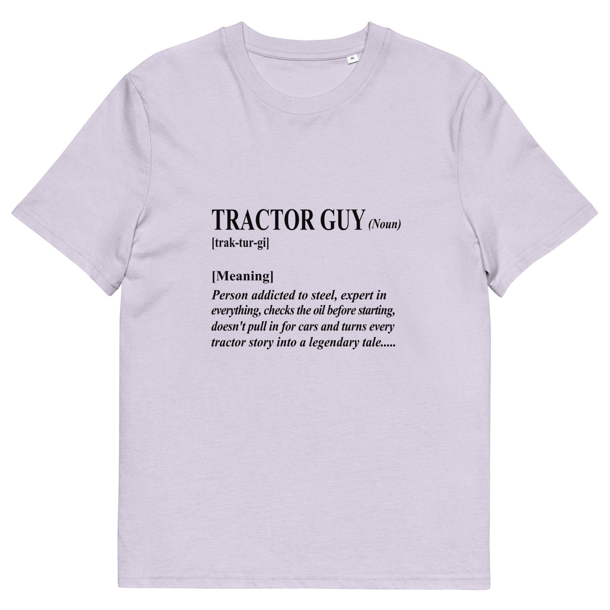 The Tractors Mugs Store Lavender / S The Tractor Guy Unisex Organic Cotton T-Shirt Quality Farmers Merch