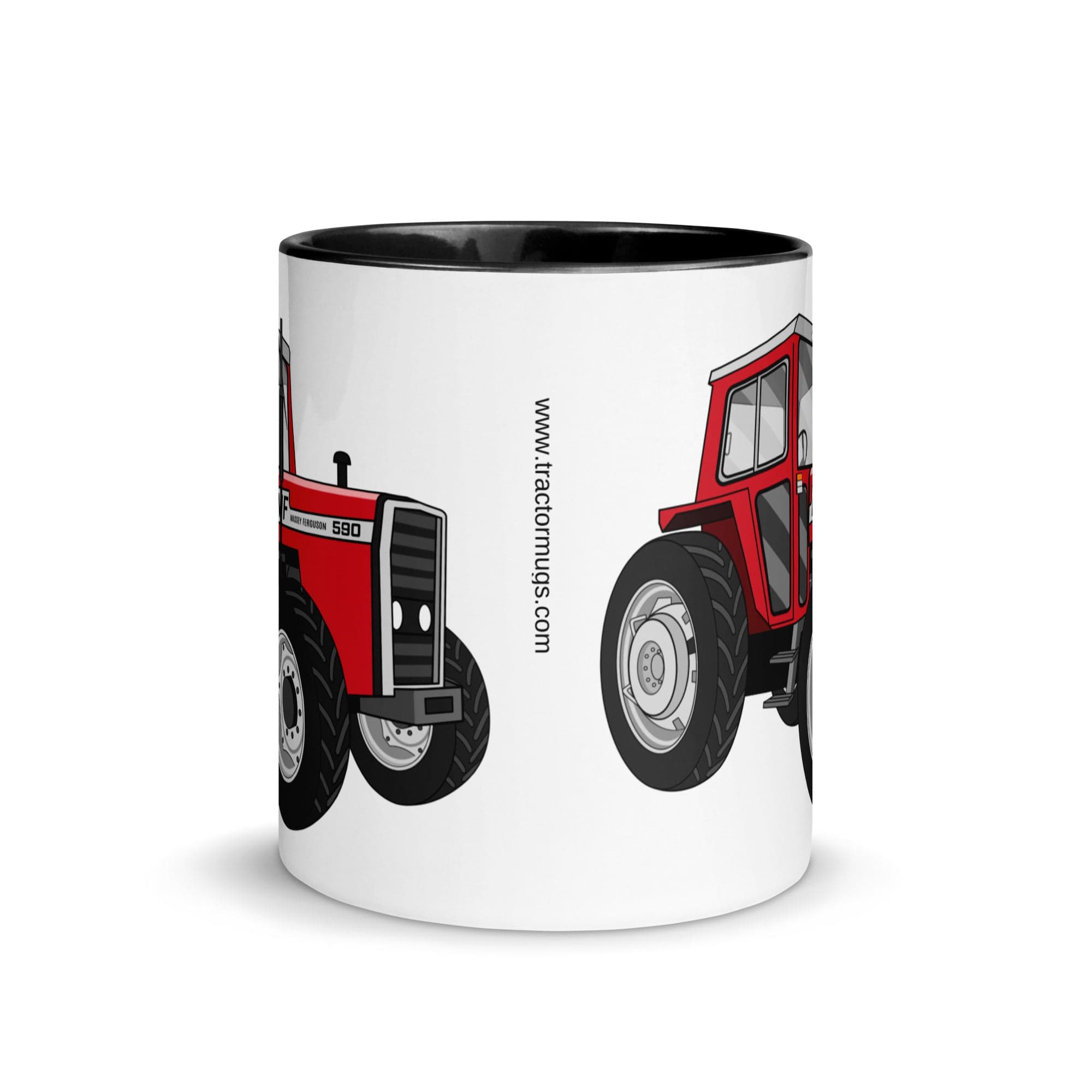 The Tractors Mugs Store Massey 590 4WD Mug with Color Inside Quality Farmers Merch