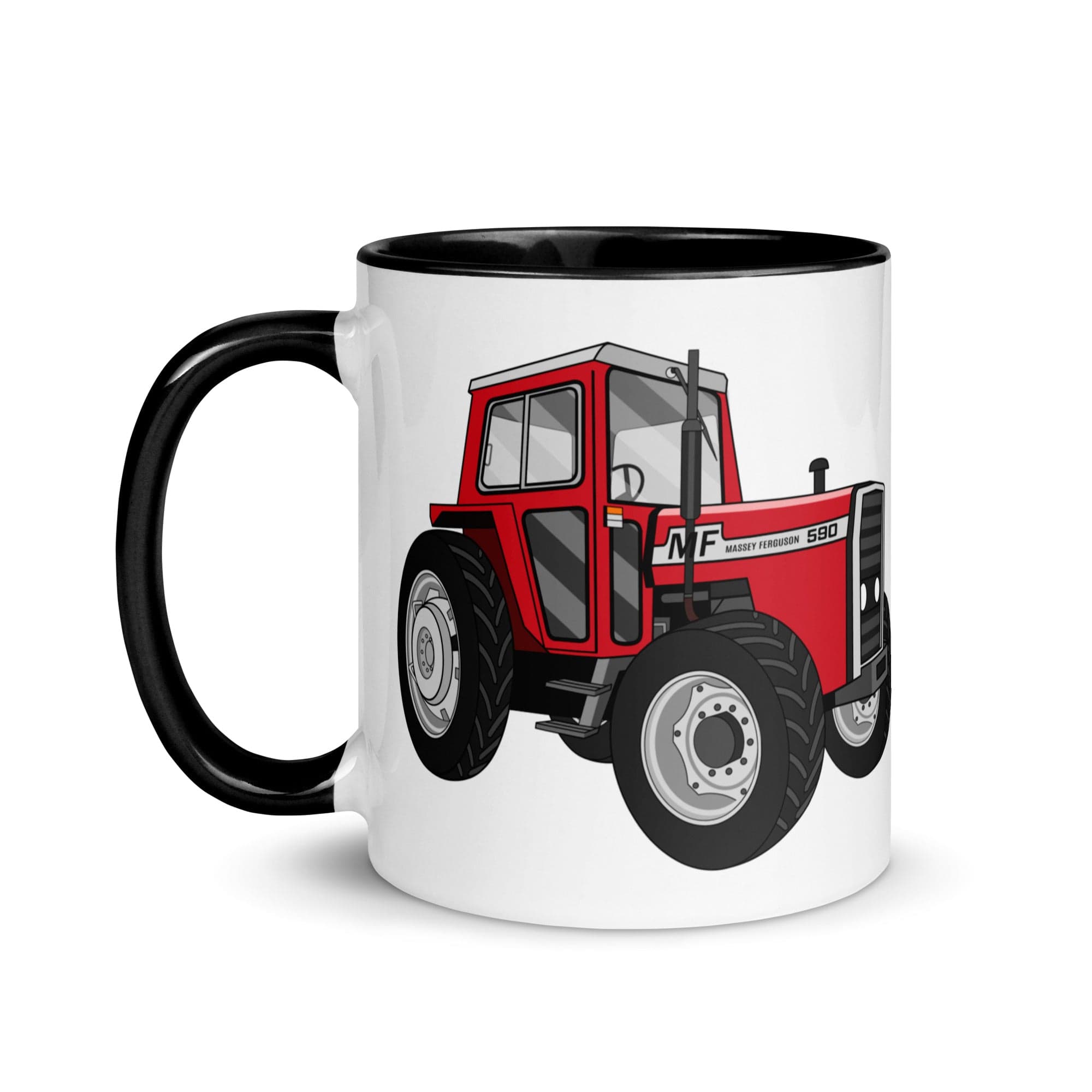 The Tractors Mugs Store Massey 590 4WD Mug with Color Inside Quality Farmers Merch