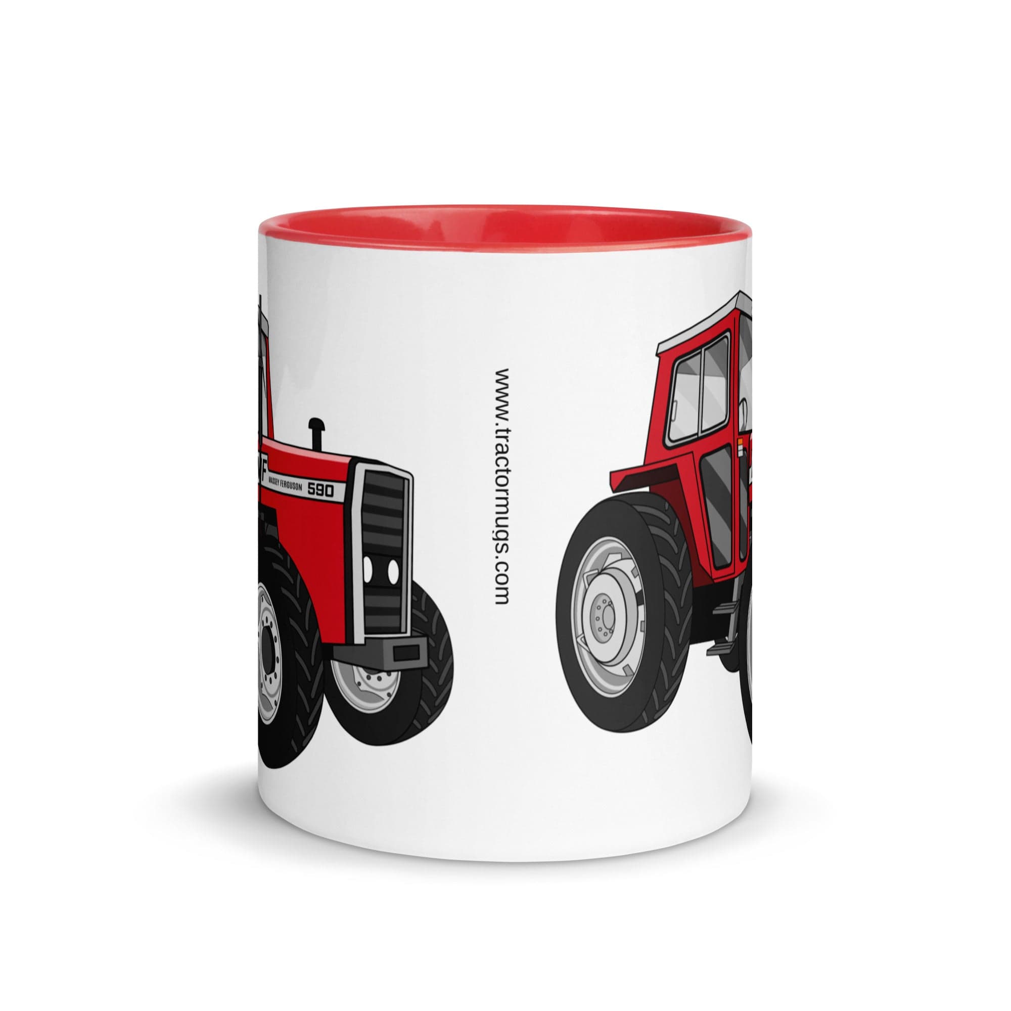 The Tractors Mugs Store Massey 590 4WD Mug with Color Inside Quality Farmers Merch