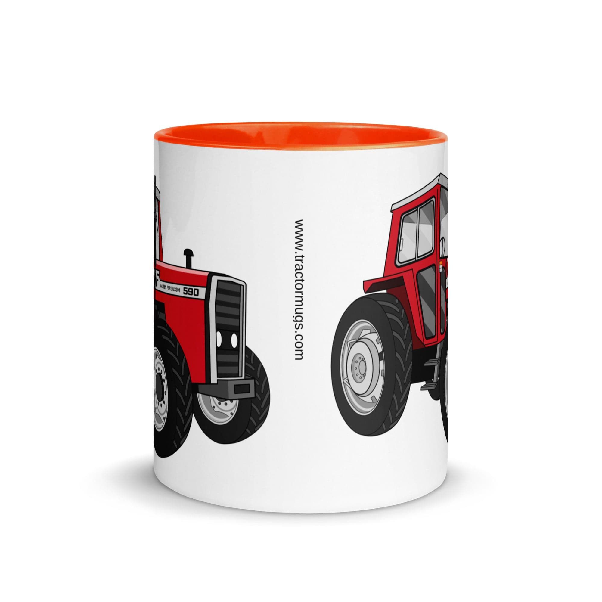 The Tractors Mugs Store Massey 590 4WD Mug with Color Inside Quality Farmers Merch