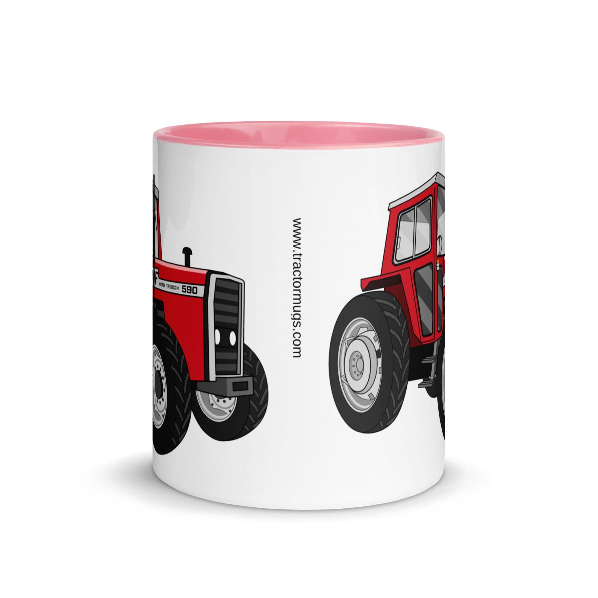 The Tractors Mugs Store Massey 590 4WD Mug with Color Inside Quality Farmers Merch