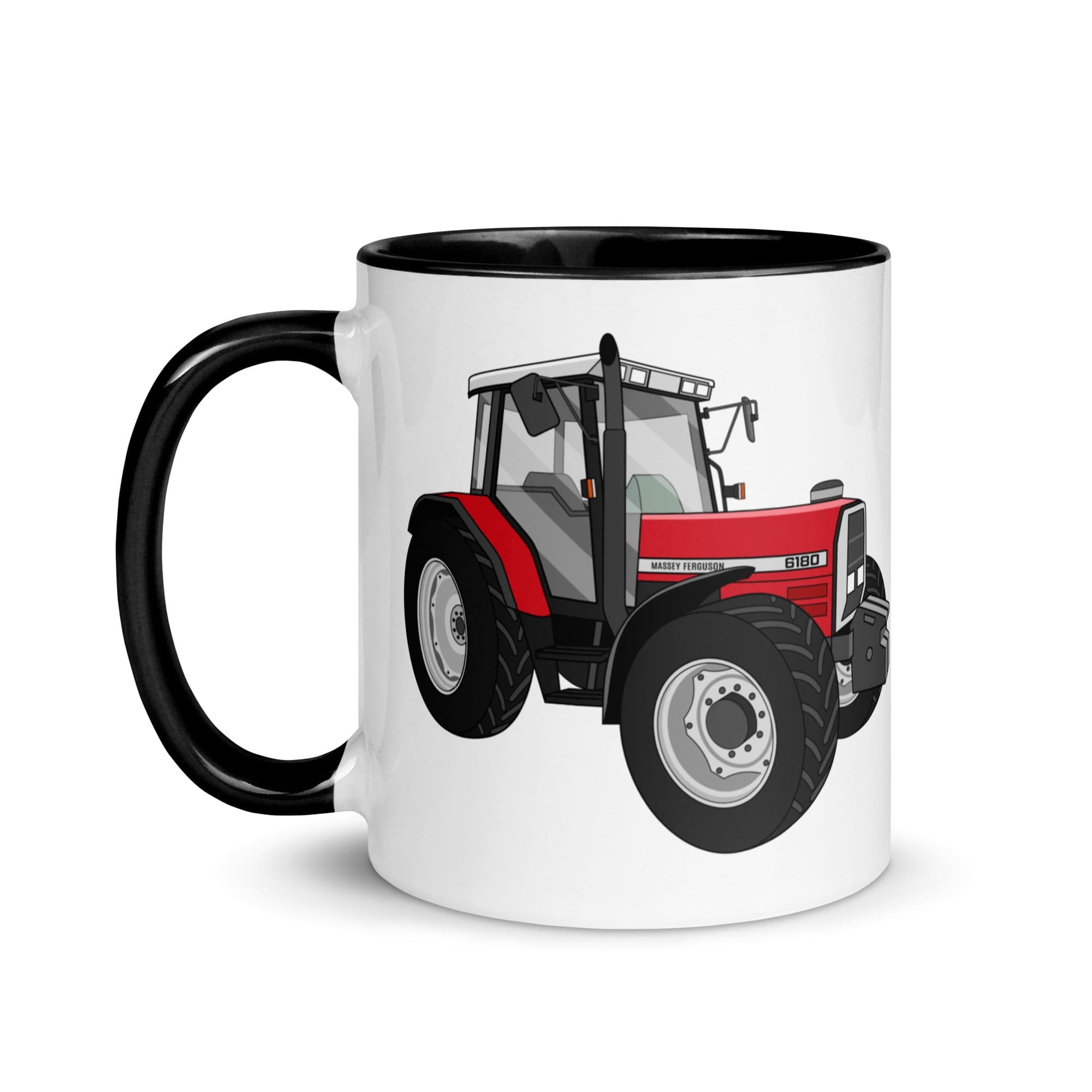 The Tractors Mugs Store Massey Ferguson 6180 Mug with Color Inside Quality Farmers Merch