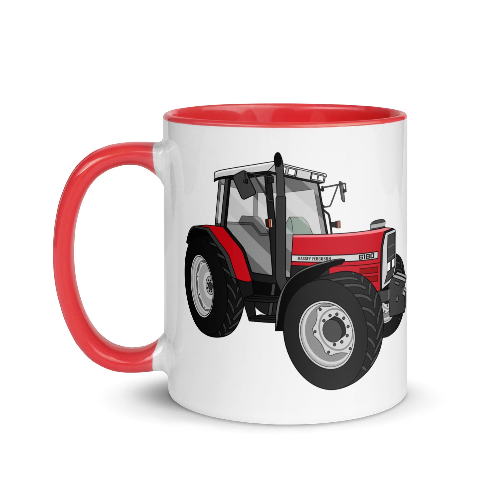 The Tractors Mugs Store Massey Ferguson 6180 Mug with Color Inside Quality Farmers Merch