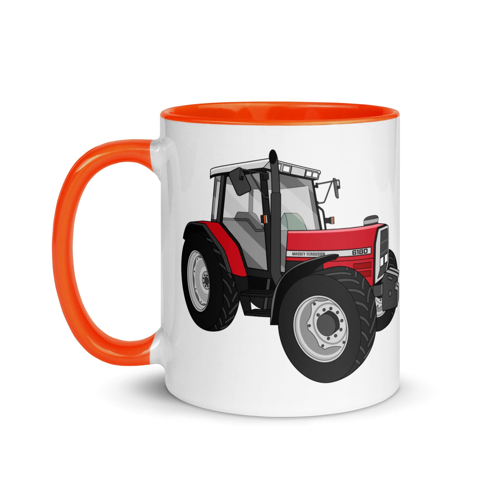 The Tractors Mugs Store Massey Ferguson 6180 Mug with Color Inside Quality Farmers Merch