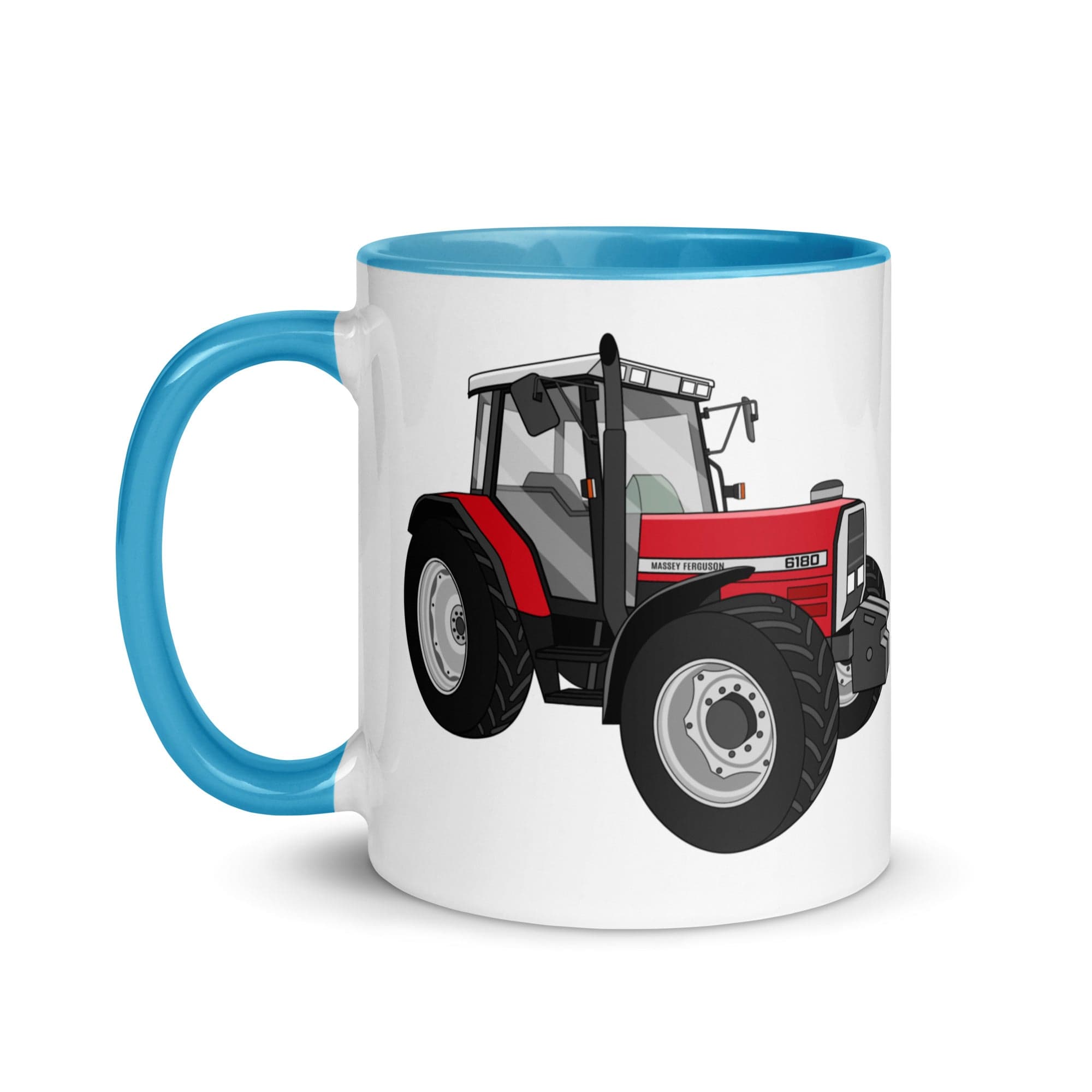 The Tractors Mugs Store Massey Ferguson 6180 Mug with Color Inside Quality Farmers Merch