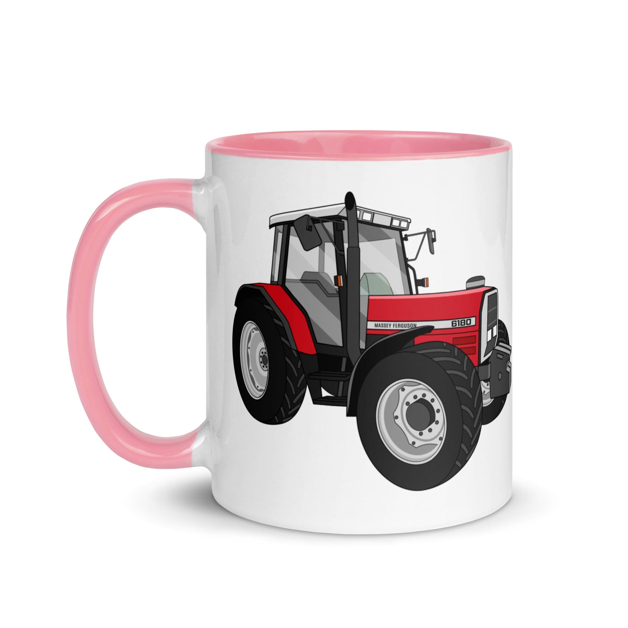 The Tractors Mugs Store Massey Ferguson 6180 Mug with Color Inside Quality Farmers Merch