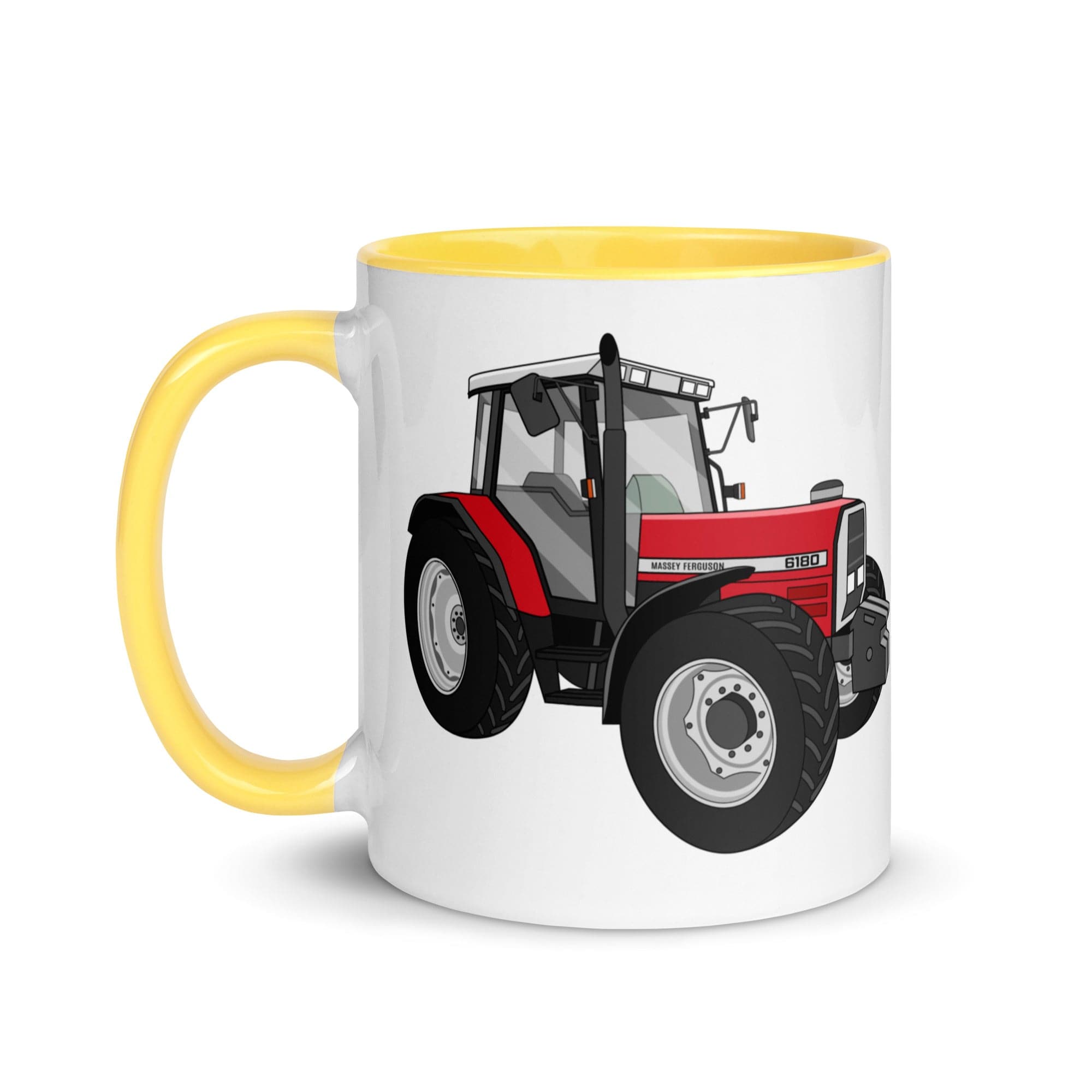 The Tractors Mugs Store Massey Ferguson 6180 Mug with Color Inside Quality Farmers Merch