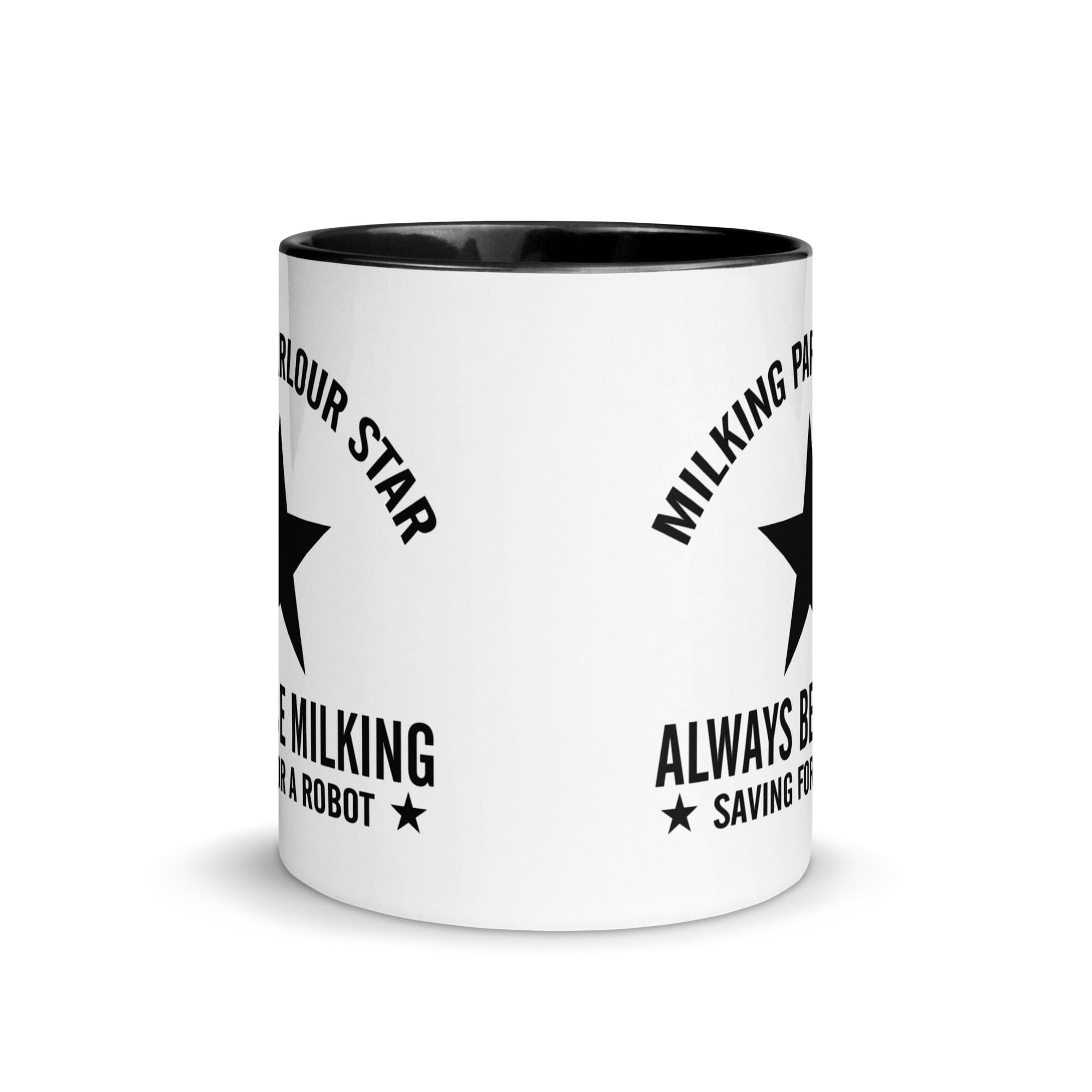 The Tractors Mugs Store Milking Parlour Star Mug with Color Inside Quality Farmers Merch