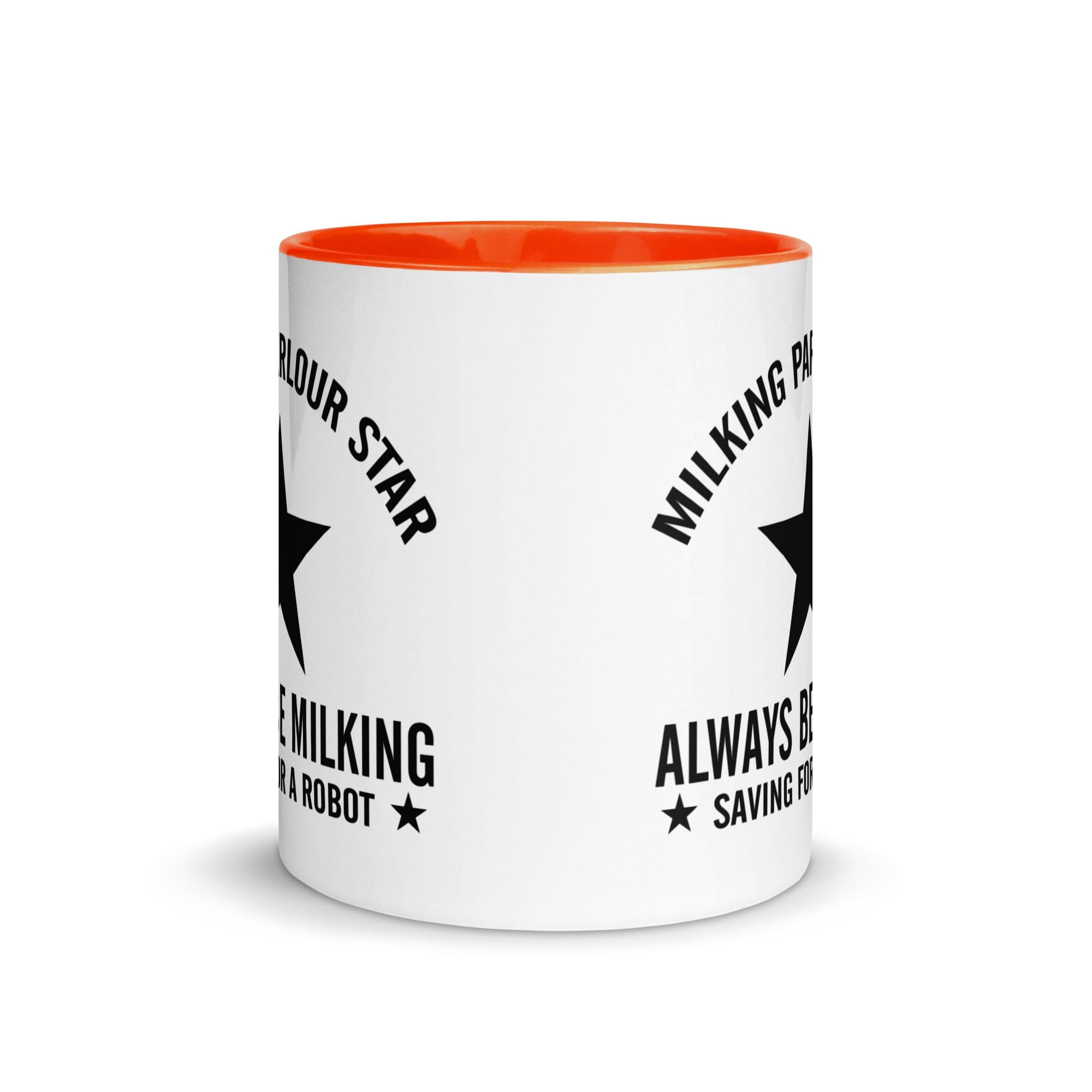 The Tractors Mugs Store Milking Parlour Star Mug with Color Inside Quality Farmers Merch