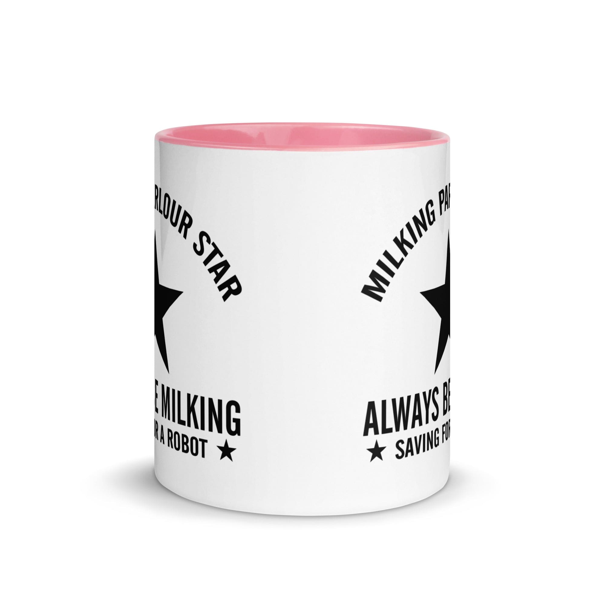 The Tractors Mugs Store Milking Parlour Star Mug with Color Inside Quality Farmers Merch