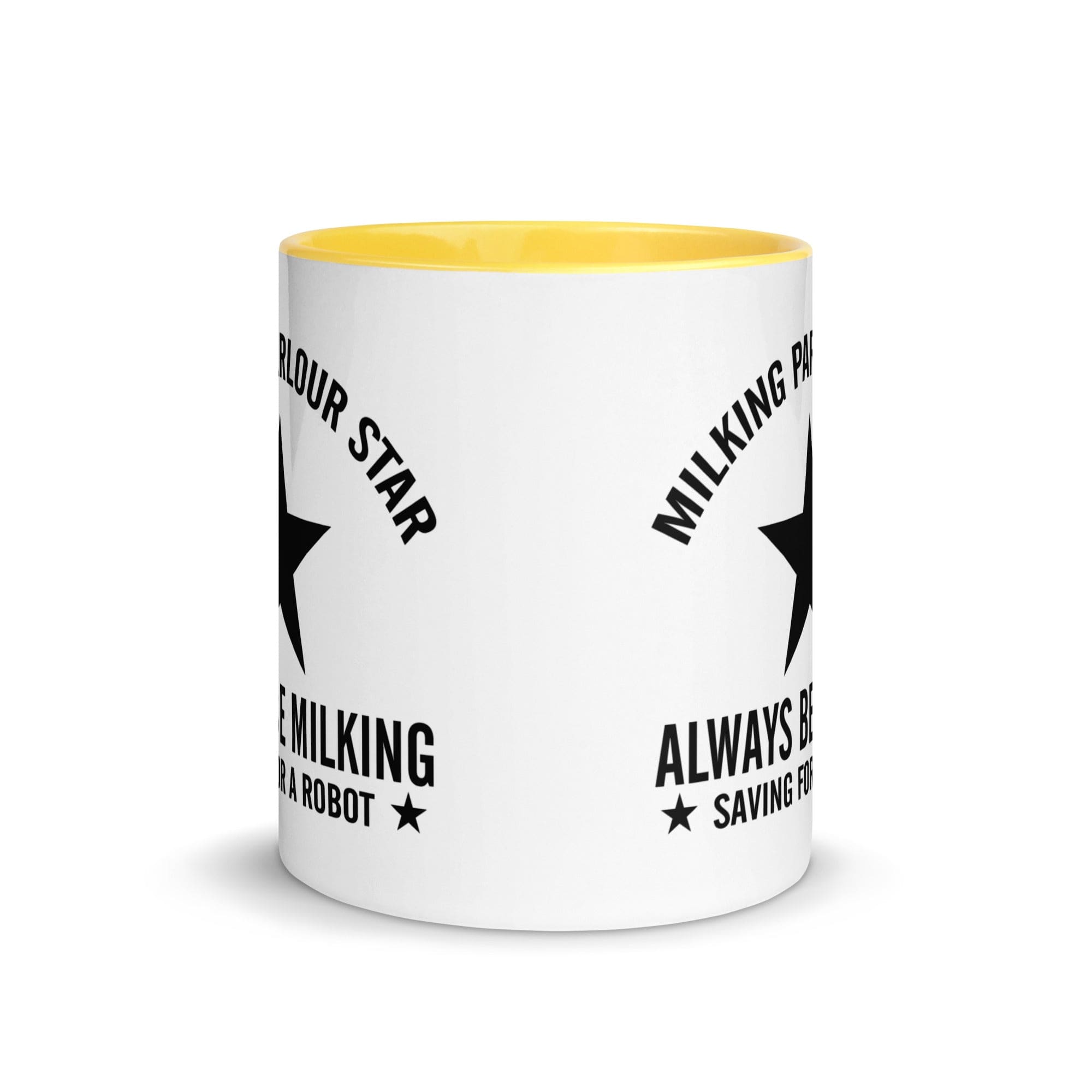 The Tractors Mugs Store Milking Parlour Star Mug with Color Inside Quality Farmers Merch