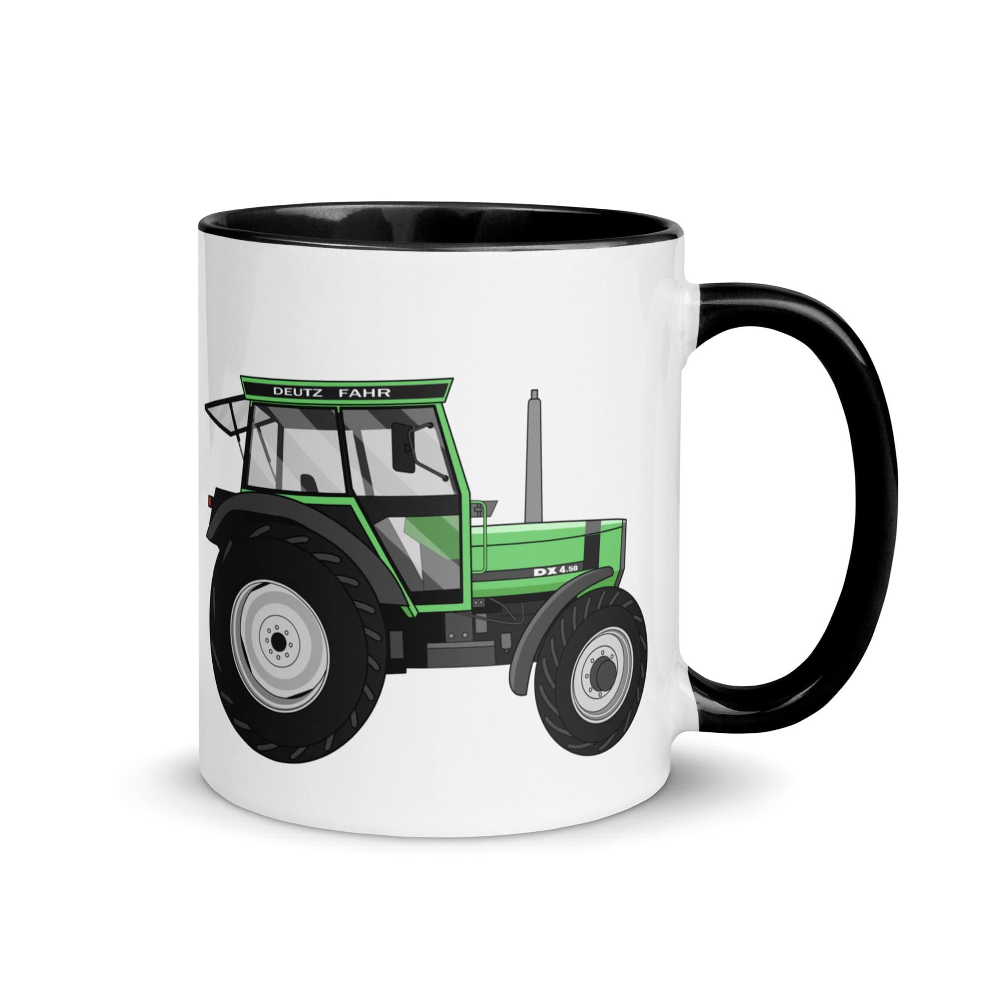 The Tractors Mugs Store Mug with Color Inside Black Deutz Fahr DX 4.50 Mug with Color Inside Quality Farmers Merch