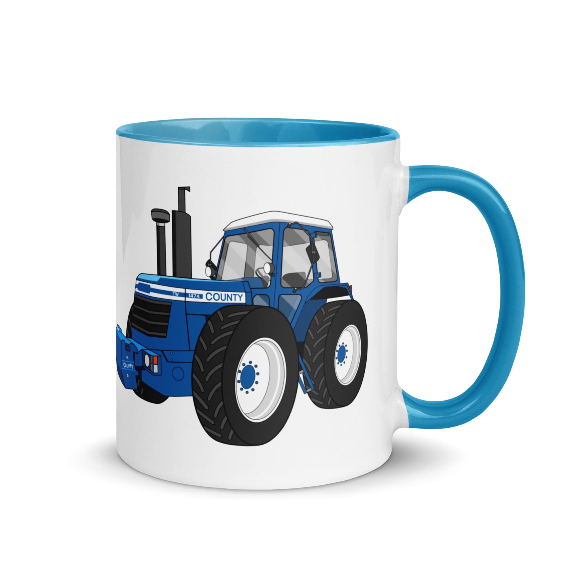 The Tractors Mugs Store Mug with Color Inside Blue County 1474 (1982) Mug with Color Inside Quality Farmers Merch