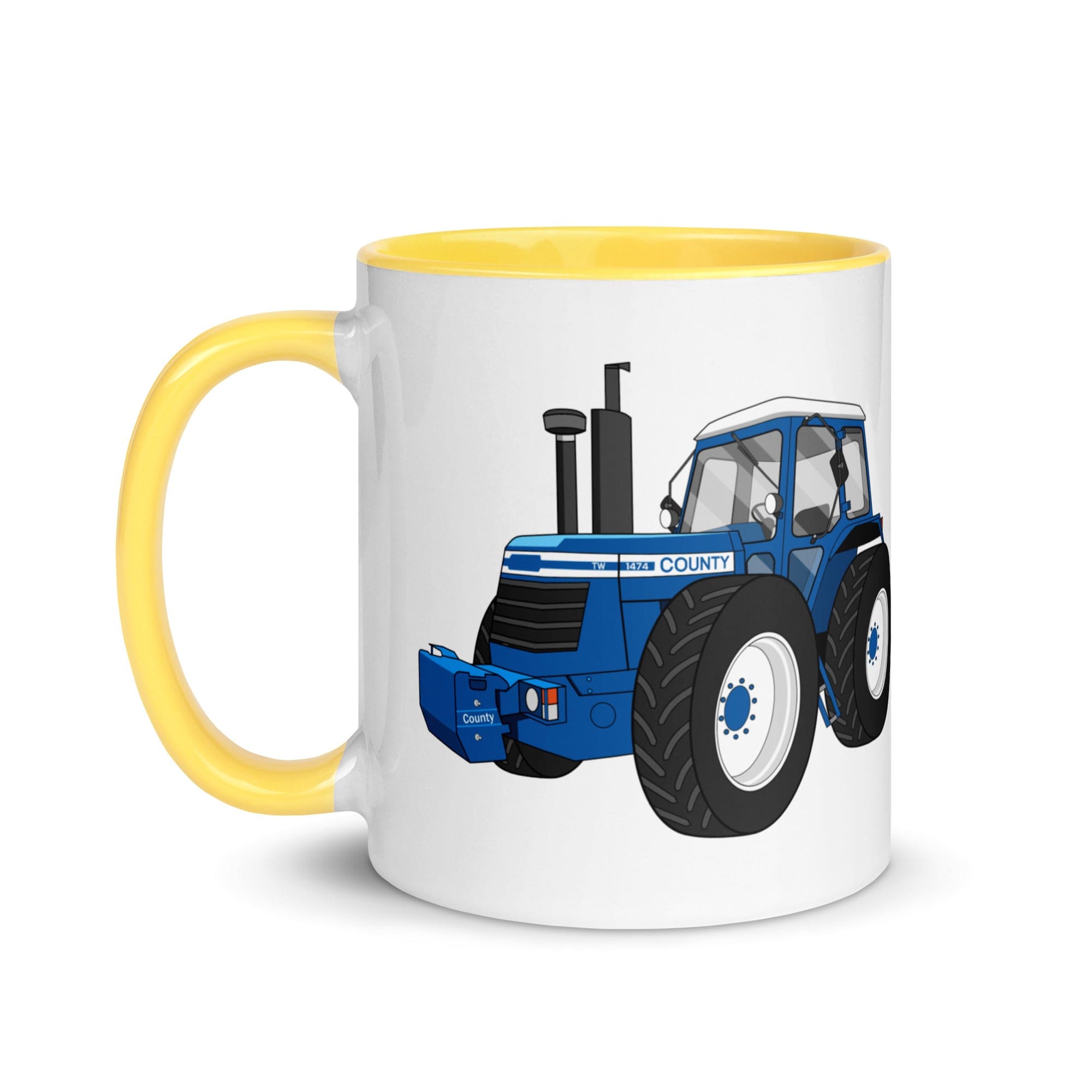 The Tractors Mugs Store Mug with Color Inside County 1474 (1982) Mug with Color Inside Quality Farmers Merch