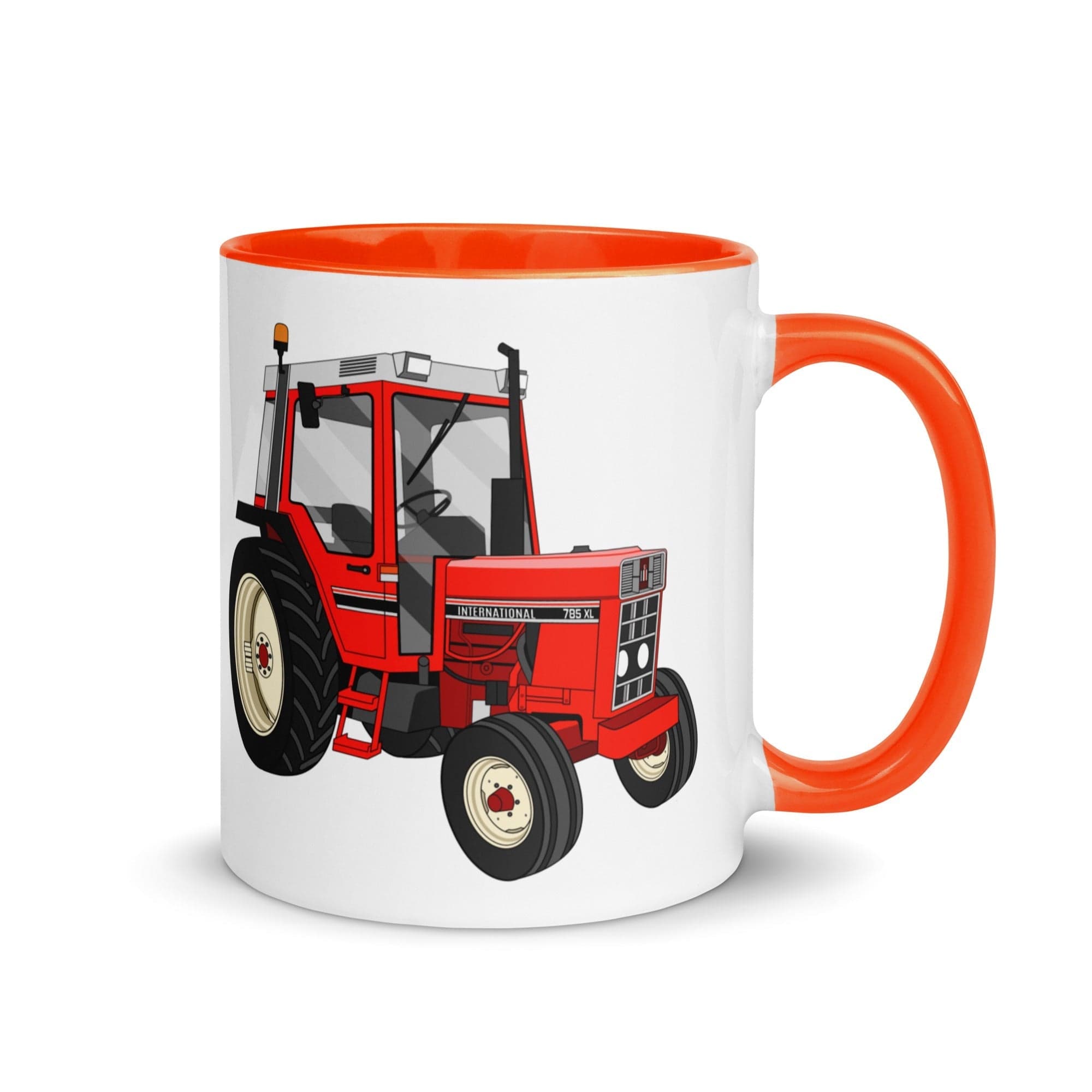 The Tractors Mugs Store Mug with Color Inside Orange International 785 Mug with Color Inside Quality Farmers Merch