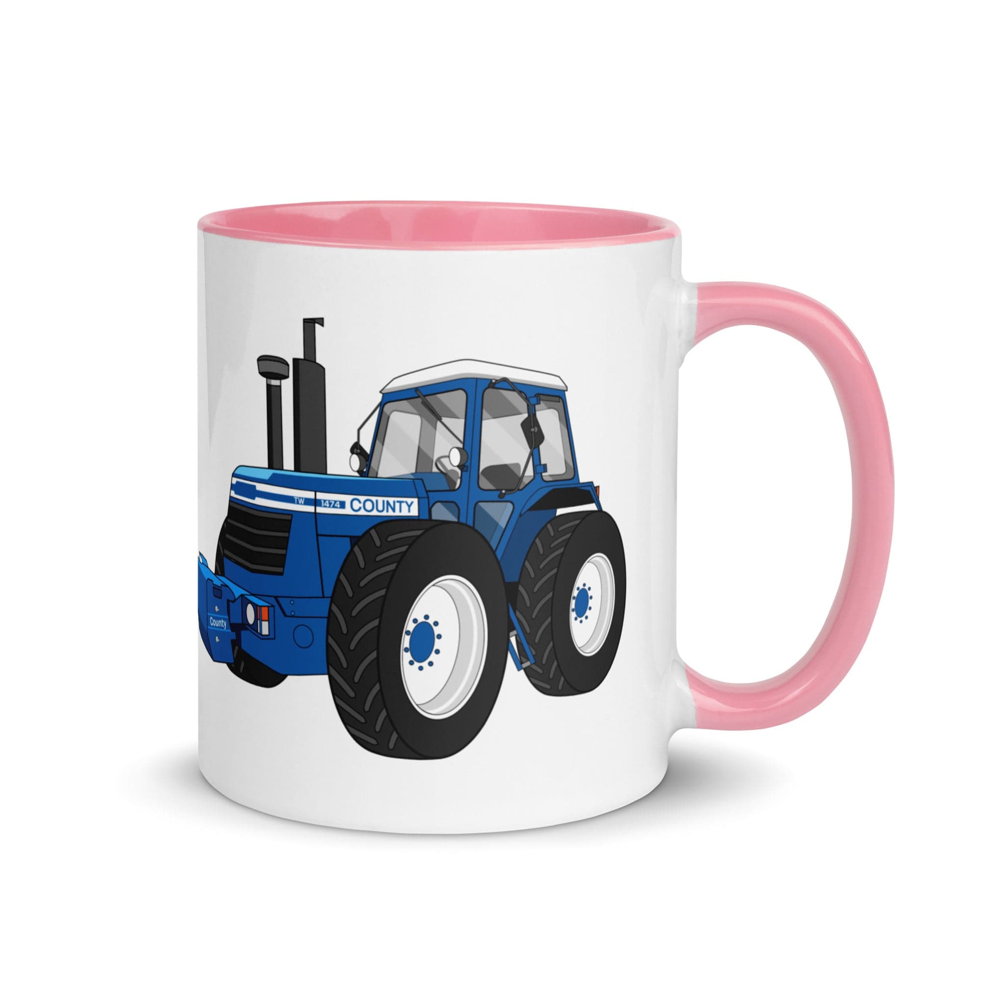 The Tractors Mugs Store Mug with Color Inside Pink County 1474 (1982) Mug with Color Inside Quality Farmers Merch