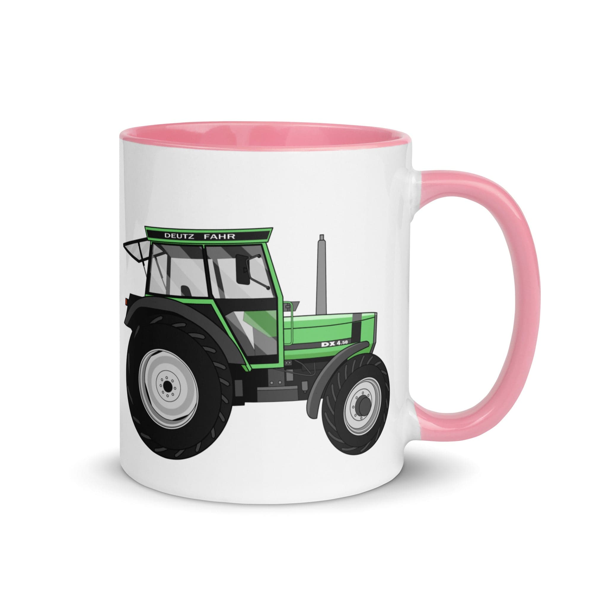 The Tractors Mugs Store Mug with Color Inside Pink Deutz Fahr DX 4.50 Mug with Color Inside Quality Farmers Merch