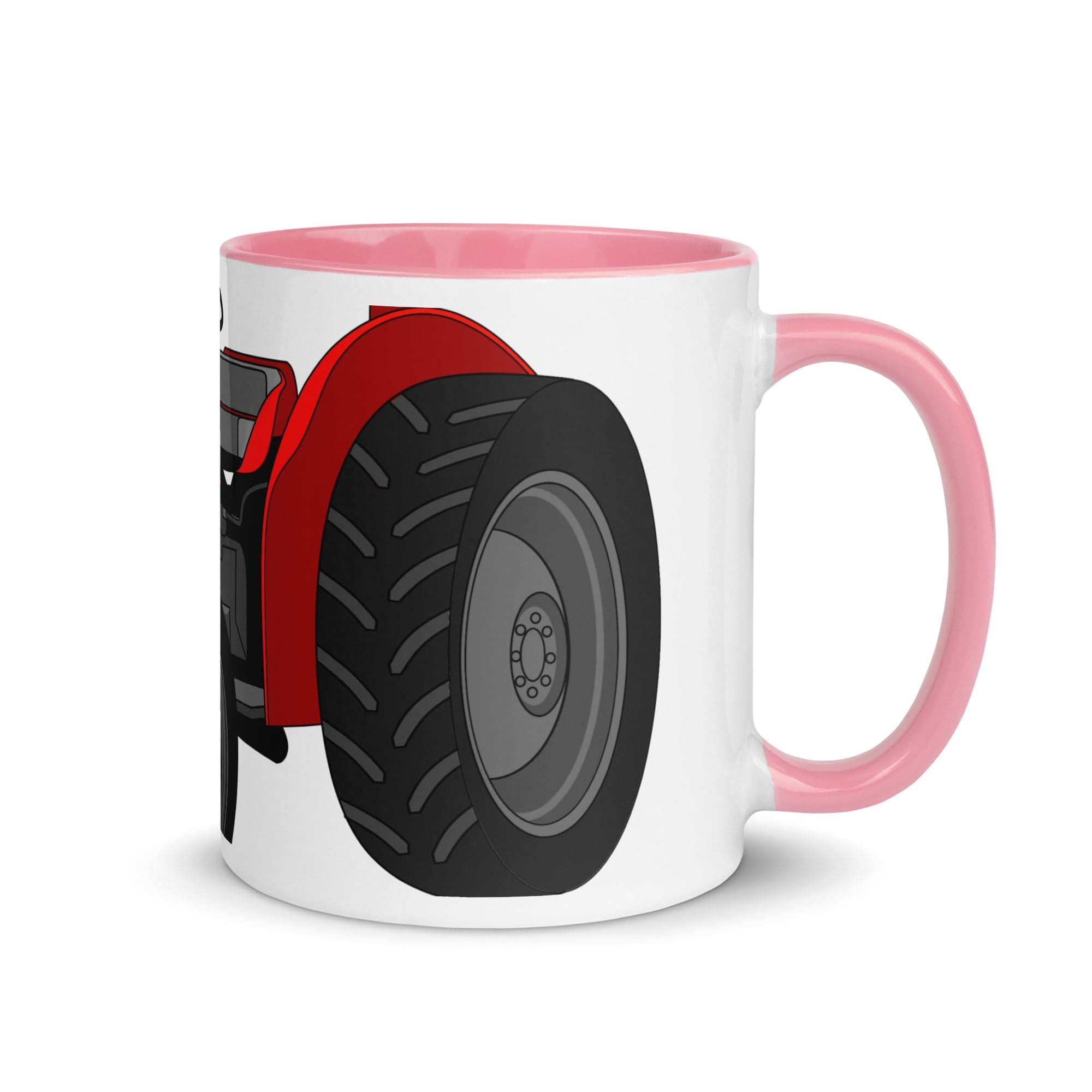 The Tractors Mugs Store Mug with Color Inside Pink Massey Ferguson 35X 2.0 Mug with Color Inside Quality Farmers Merch