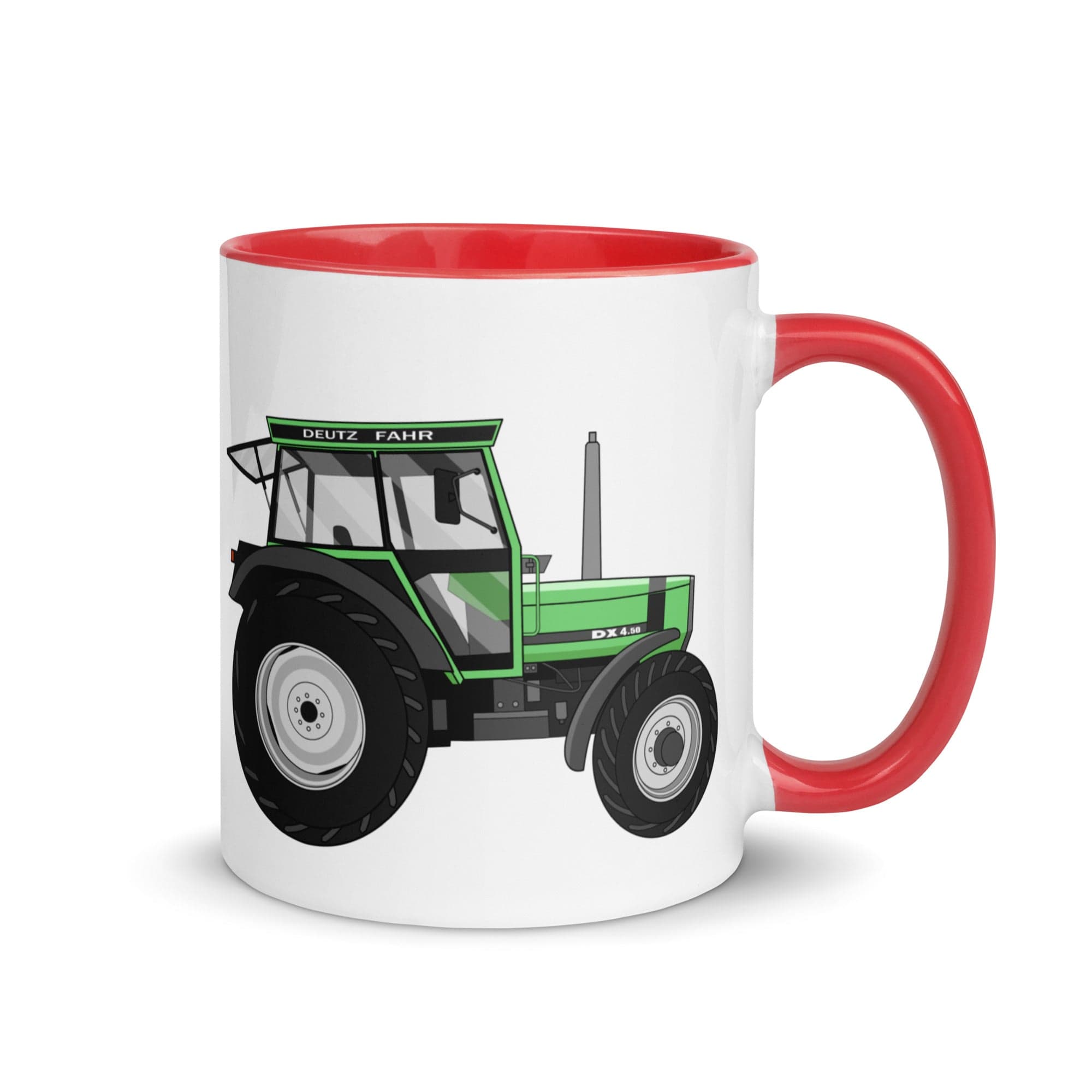 The Tractors Mugs Store Mug with Color Inside Red Deutz Fahr DX 4.50 Mug with Color Inside Quality Farmers Merch