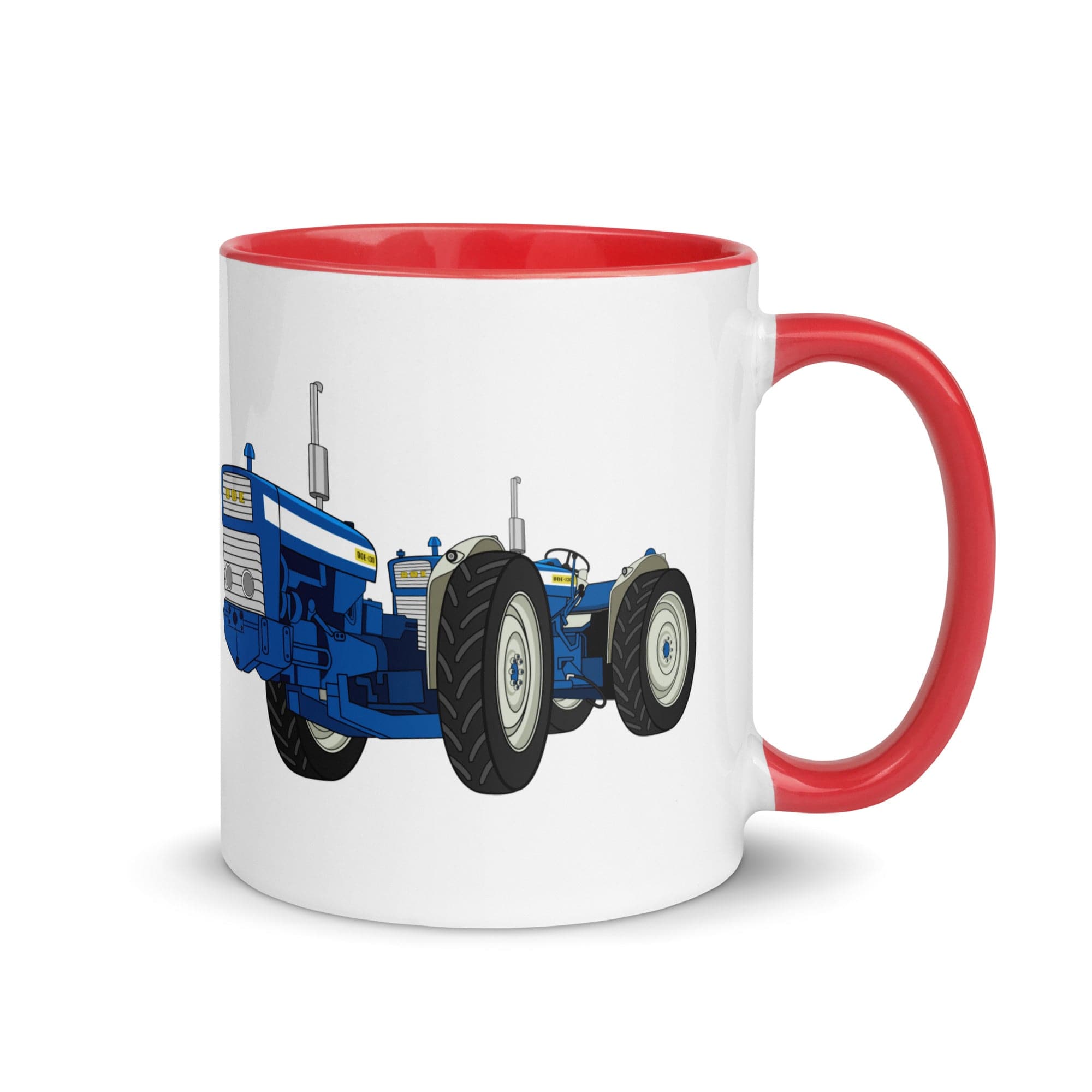 The Tractors Mugs Store Mug with Color Inside Red DOE Dual Drive 130 Mug with Color Inside Quality Farmers Merch