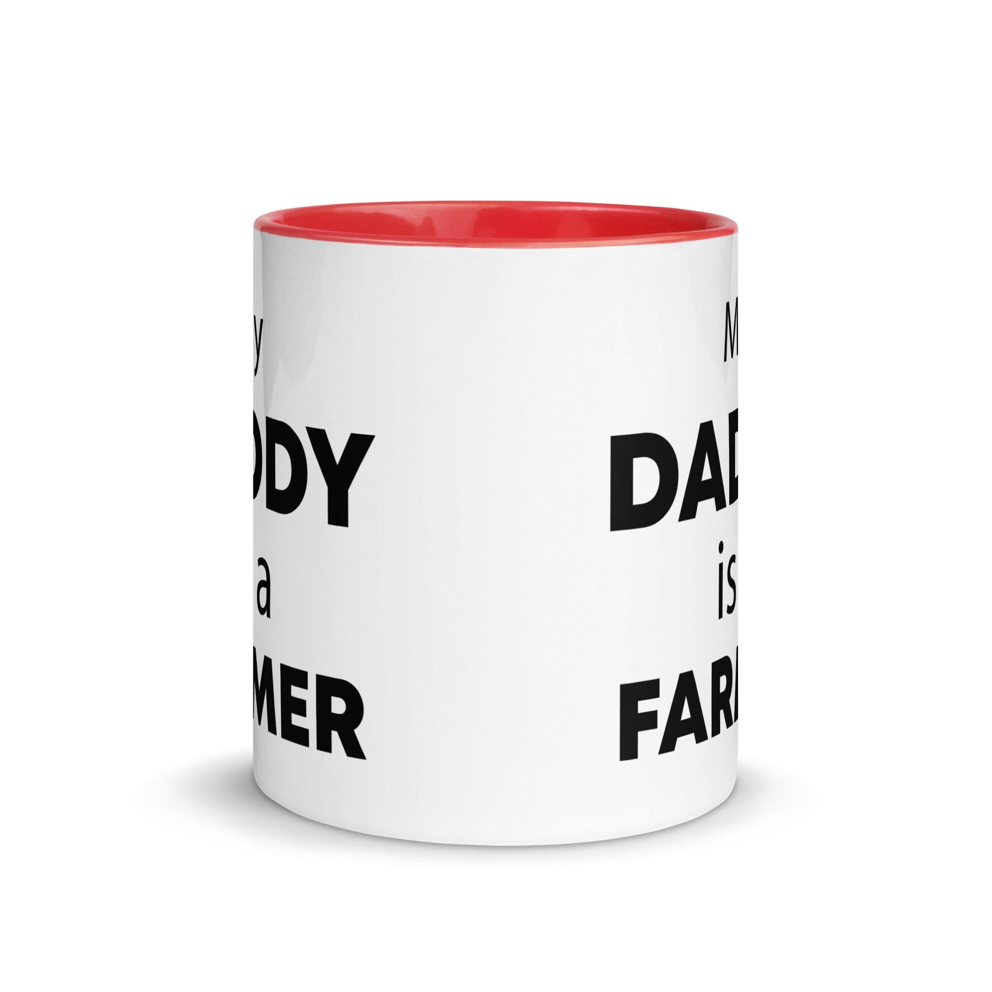 The Tractors Mugs Store My Daddy is a Farmer Mug with Color Inside Quality Farmers Merch