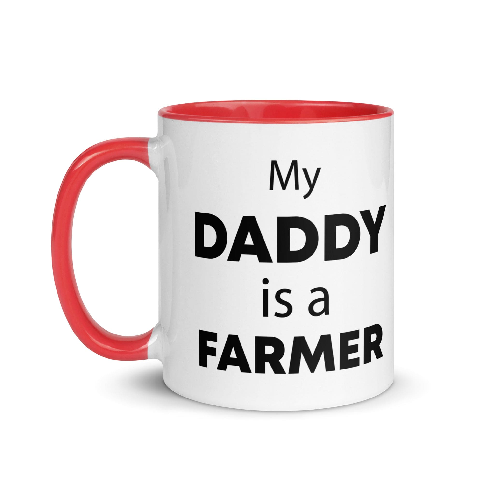The Tractors Mugs Store My Daddy is a Farmer Mug with Color Inside Quality Farmers Merch