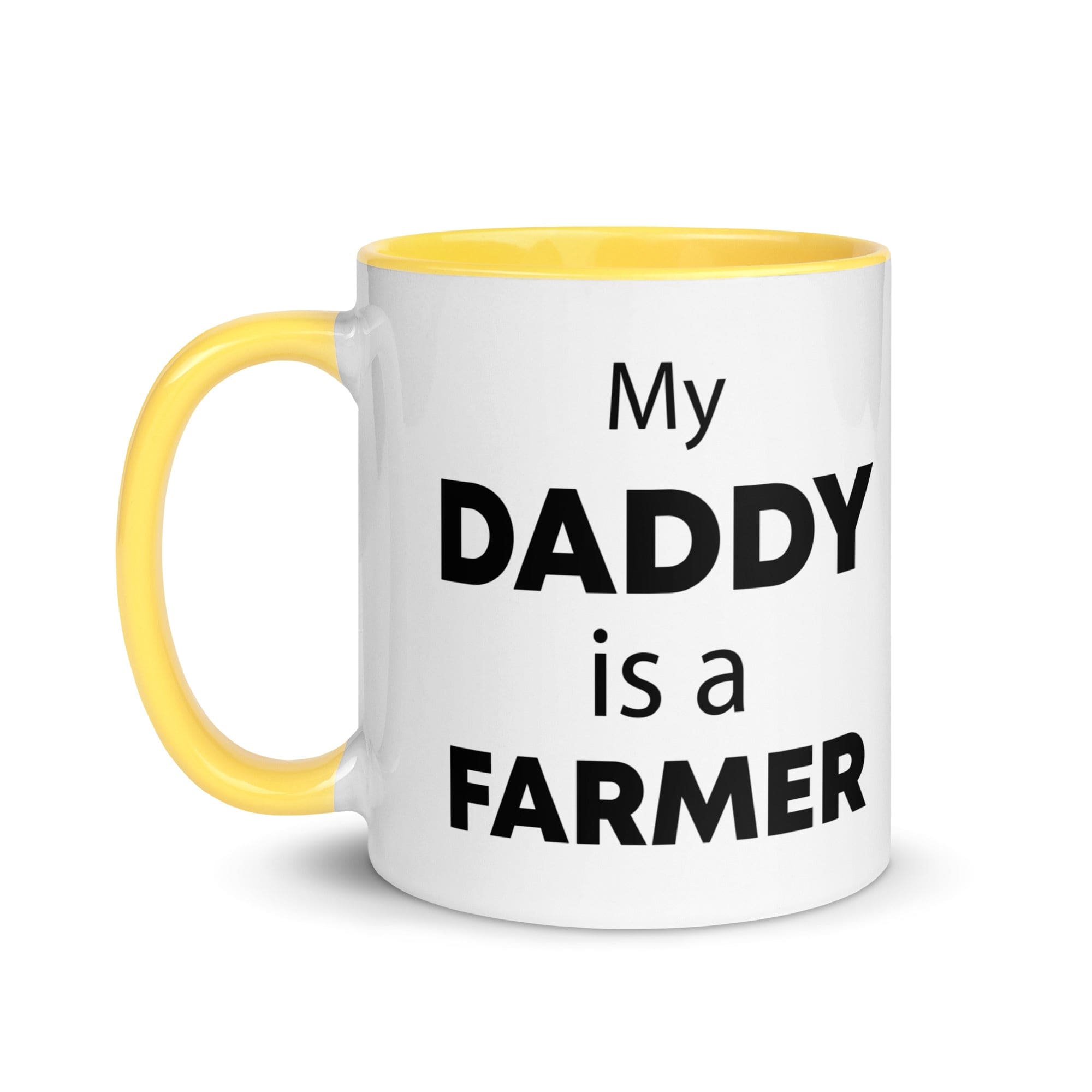 The Tractors Mugs Store My Daddy is a Farmer Mug with Color Inside Quality Farmers Merch