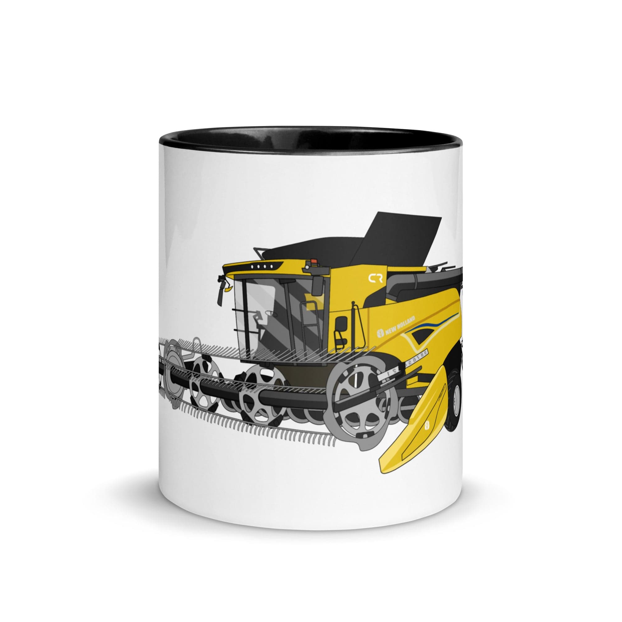 The Tractors Mugs Store New Holland CR Combine Harvester (2004) 2.0 Mug with Color Inside Quality Farmers Merch