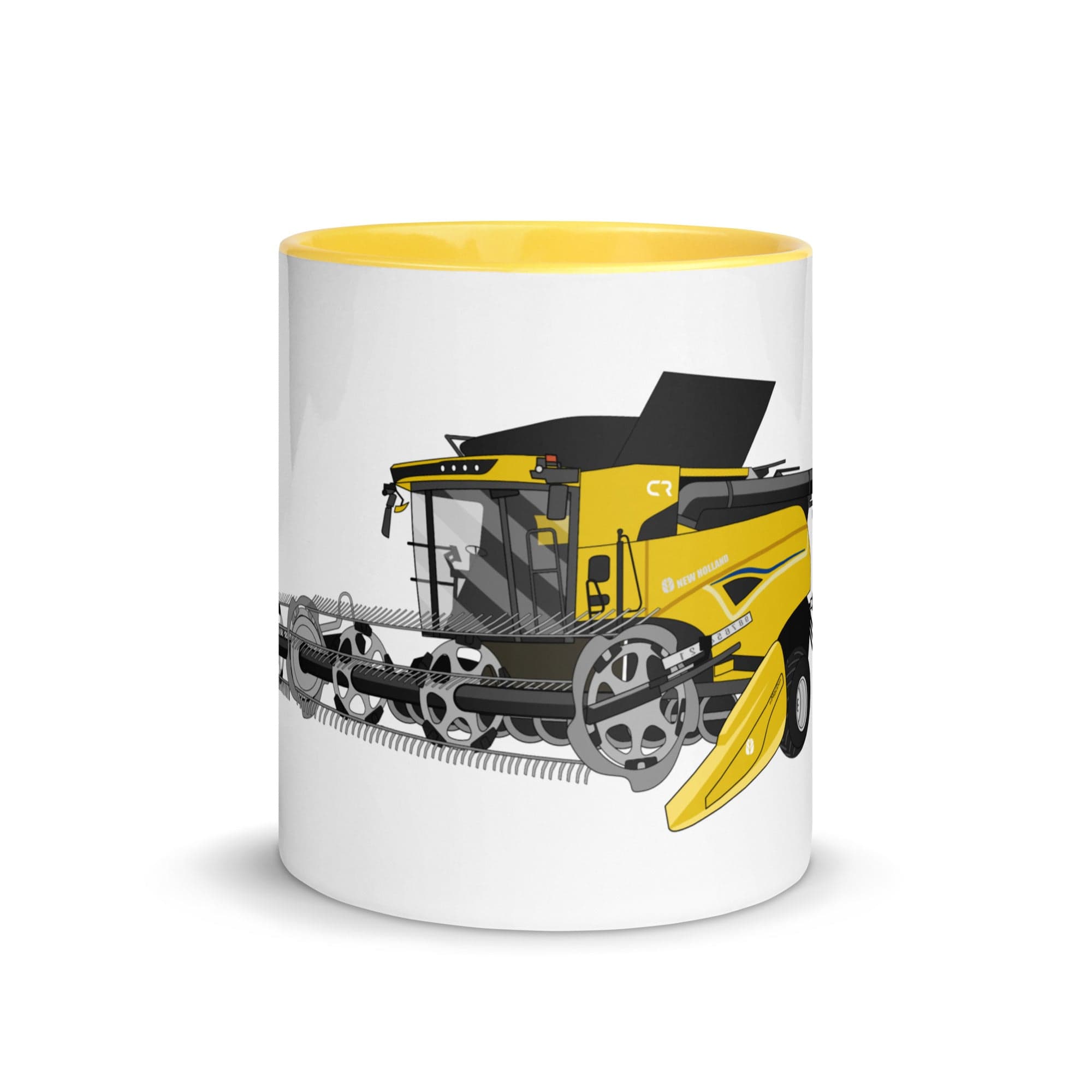 The Tractors Mugs Store New Holland CR Combine Harvester (2004) 2.0 Mug with Color Inside Quality Farmers Merch