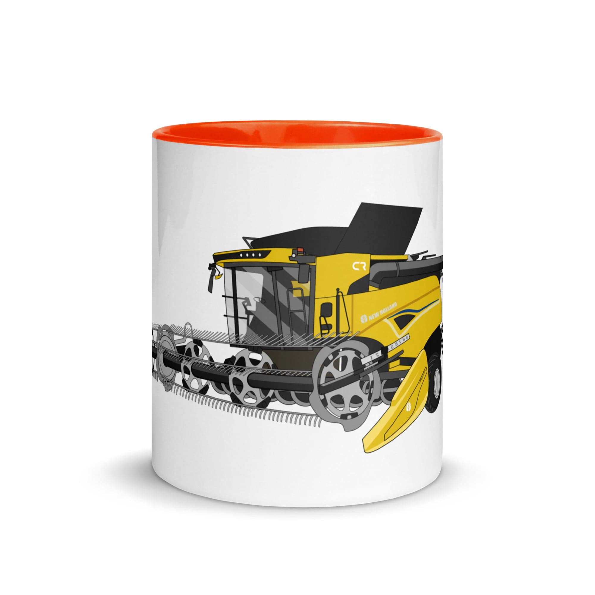 The Tractors Mugs Store New Holland CR Combine Harvester (2004) 2.0 Mug with Color Inside Quality Farmers Merch