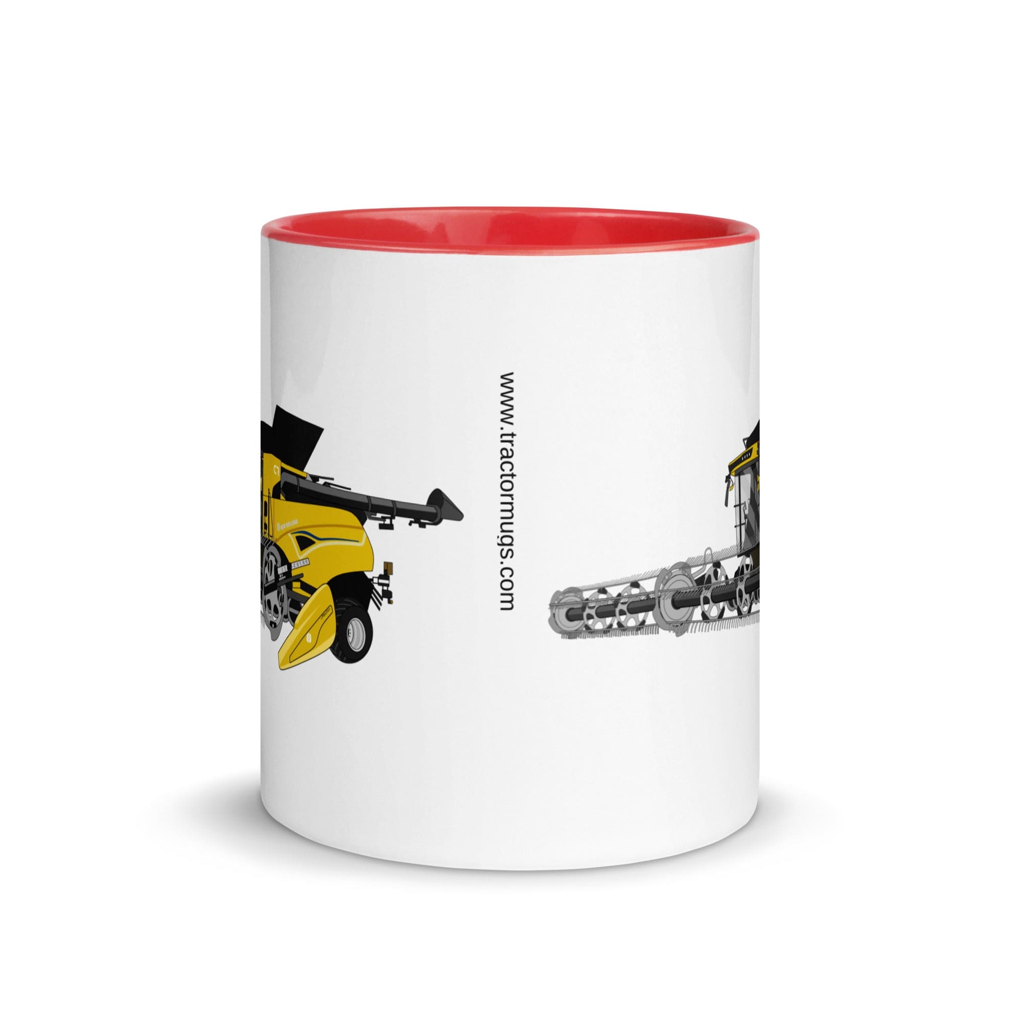 The Tractors Mugs Store New Holland CR Combine Harvester (2004). Mug with Color Inside Quality Farmers Merch
