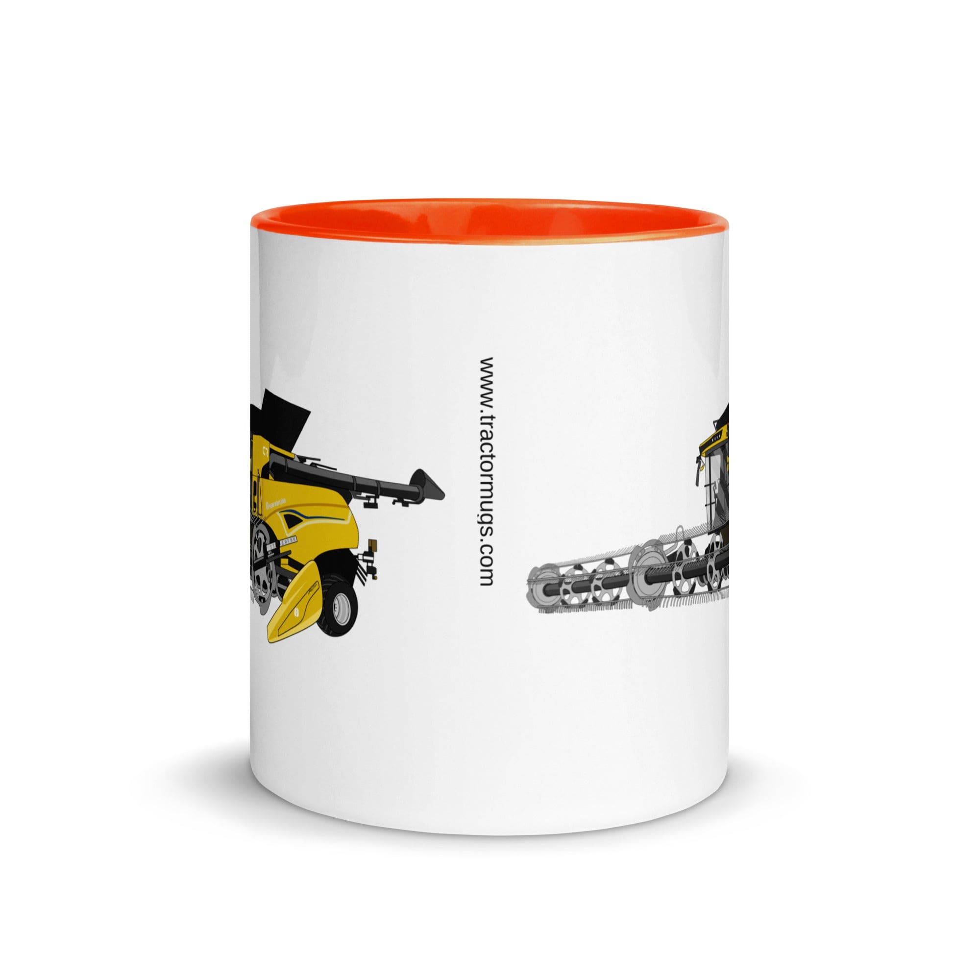 The Tractors Mugs Store New Holland CR Combine Harvester (2004). Mug with Color Inside Quality Farmers Merch