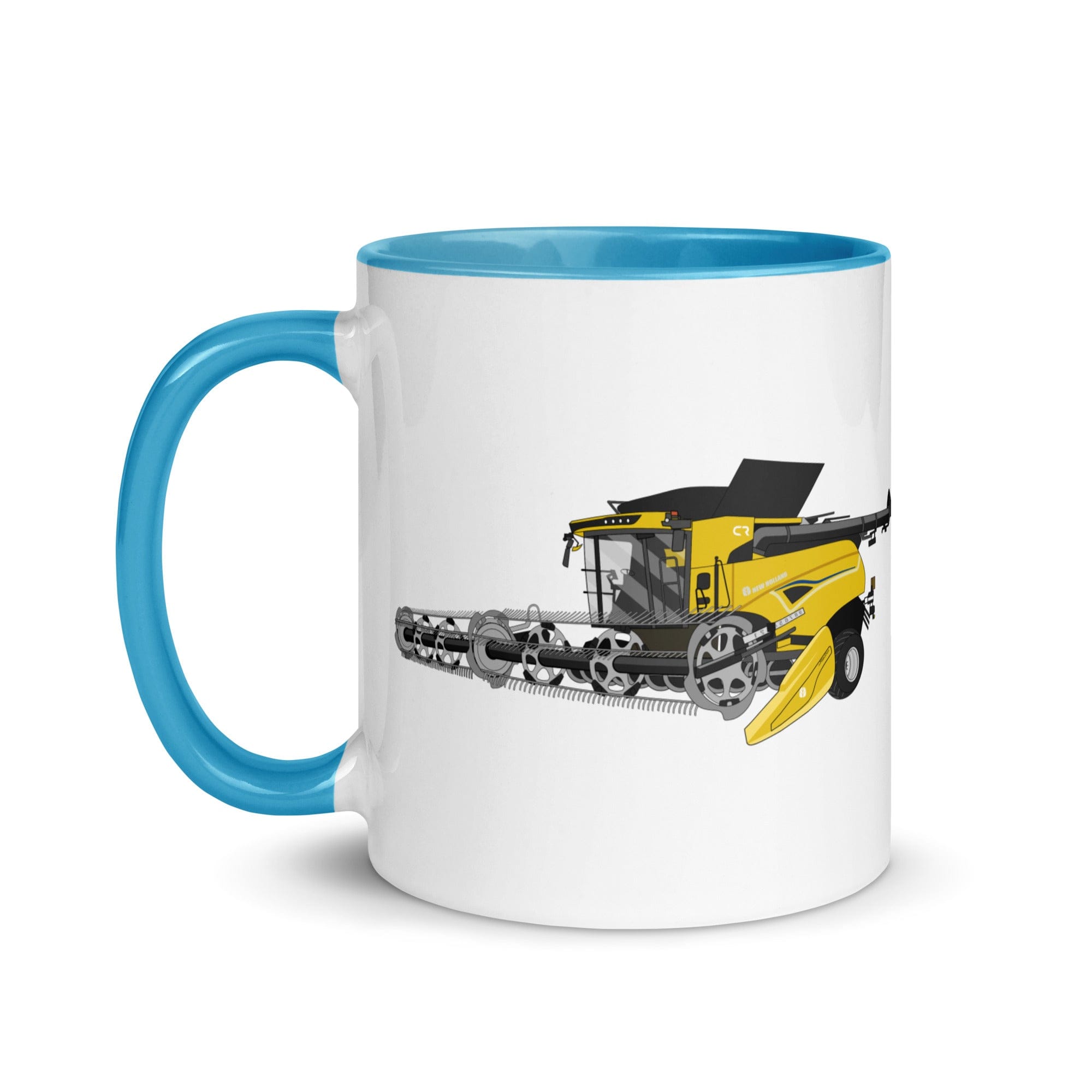 The Tractors Mugs Store New Holland CR Combine Harvester (2004). Mug with Color Inside Quality Farmers Merch