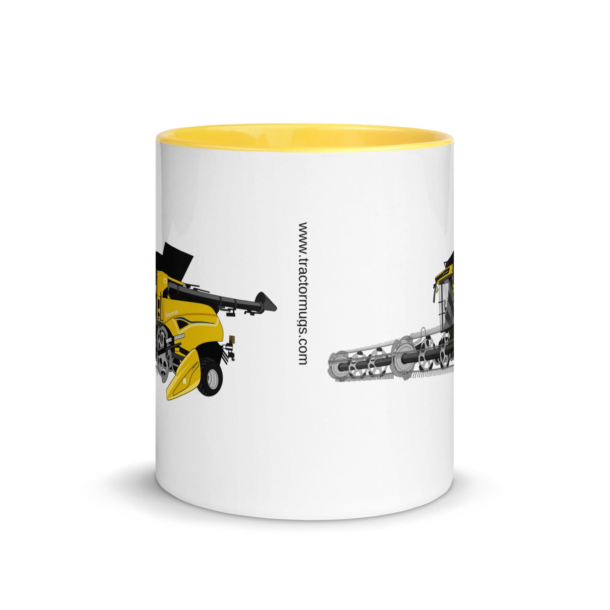 The Tractors Mugs Store New Holland CR Combine Harvester (2004). Mug with Color Inside Quality Farmers Merch