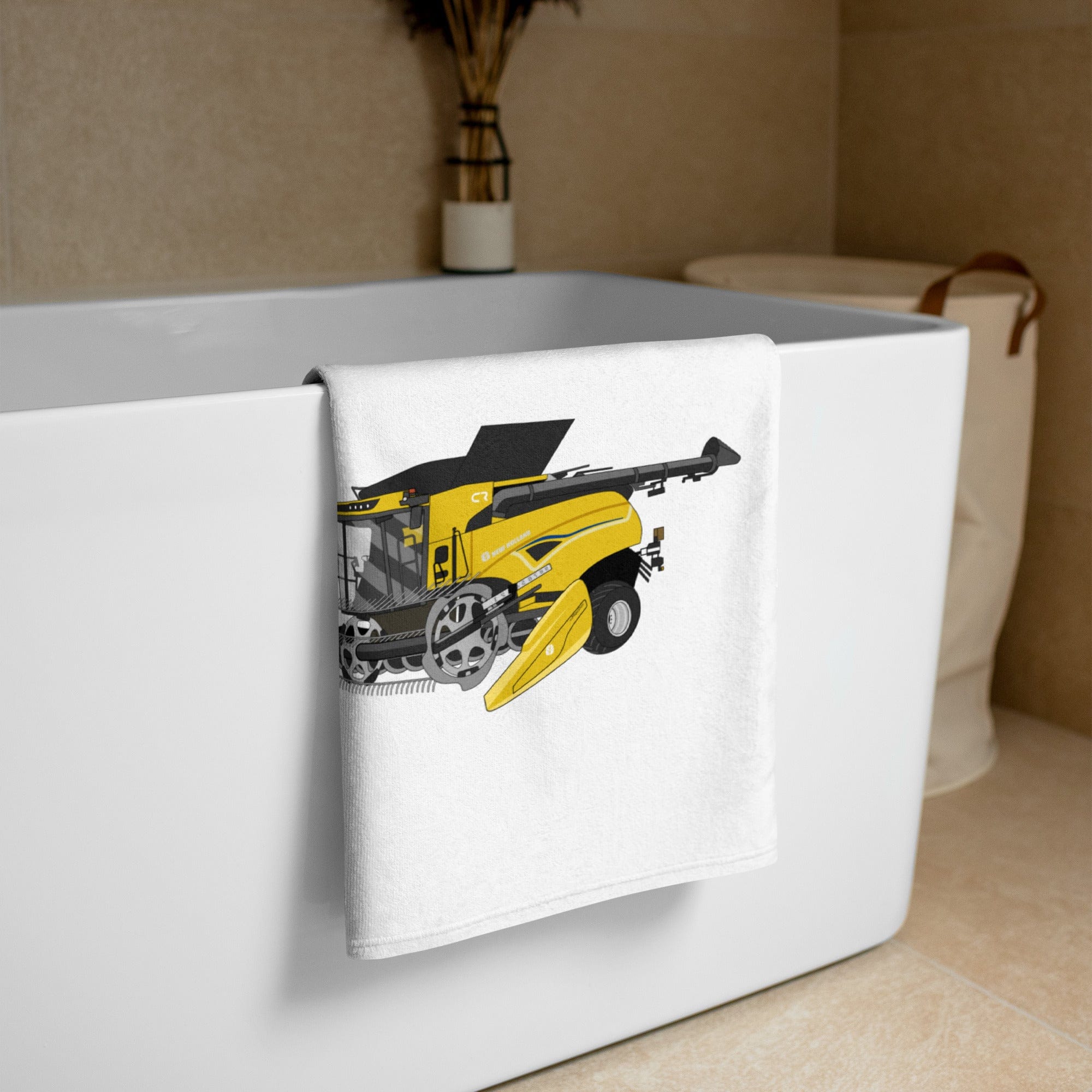 The Tractors Mugs Store New Holland CR Combine Harvester (2004). Towel Quality Farmers Merch