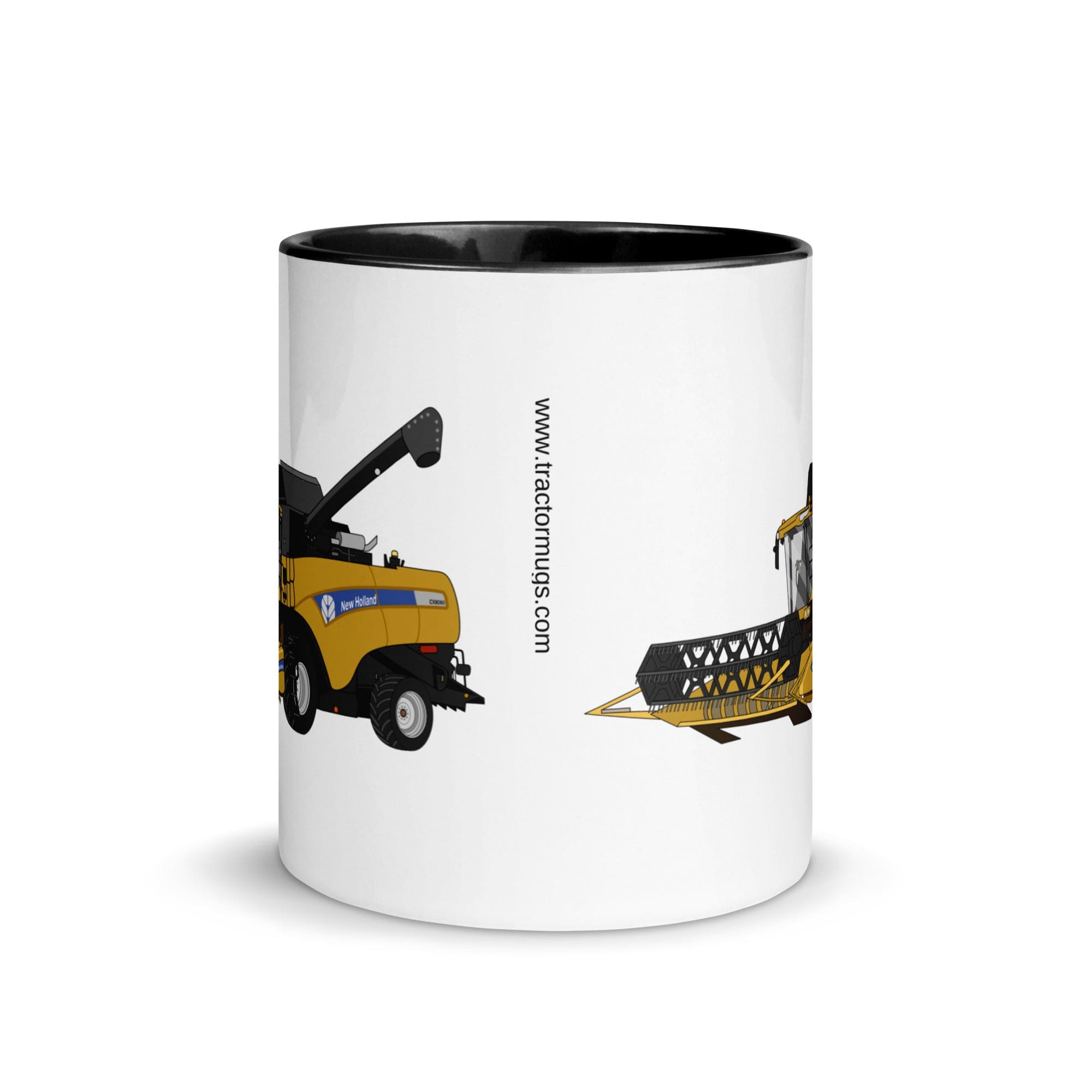 The Tractors Mugs Store New Holland CX 8060 Combine Harvester Mug with Color Inside Quality Farmers Merch