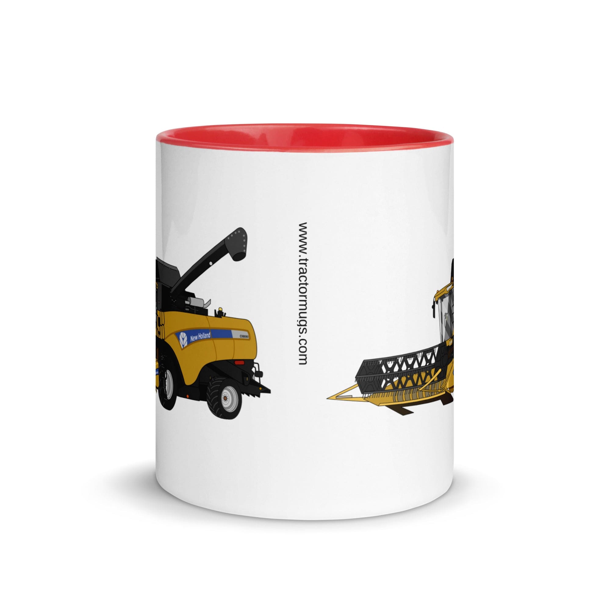 The Tractors Mugs Store New Holland CX 8060 Combine Harvester Mug with Color Inside Quality Farmers Merch