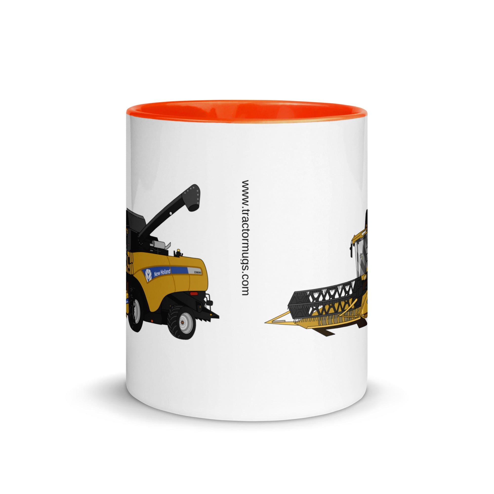 The Tractors Mugs Store New Holland CX 8060 Combine Harvester Mug with Color Inside Quality Farmers Merch