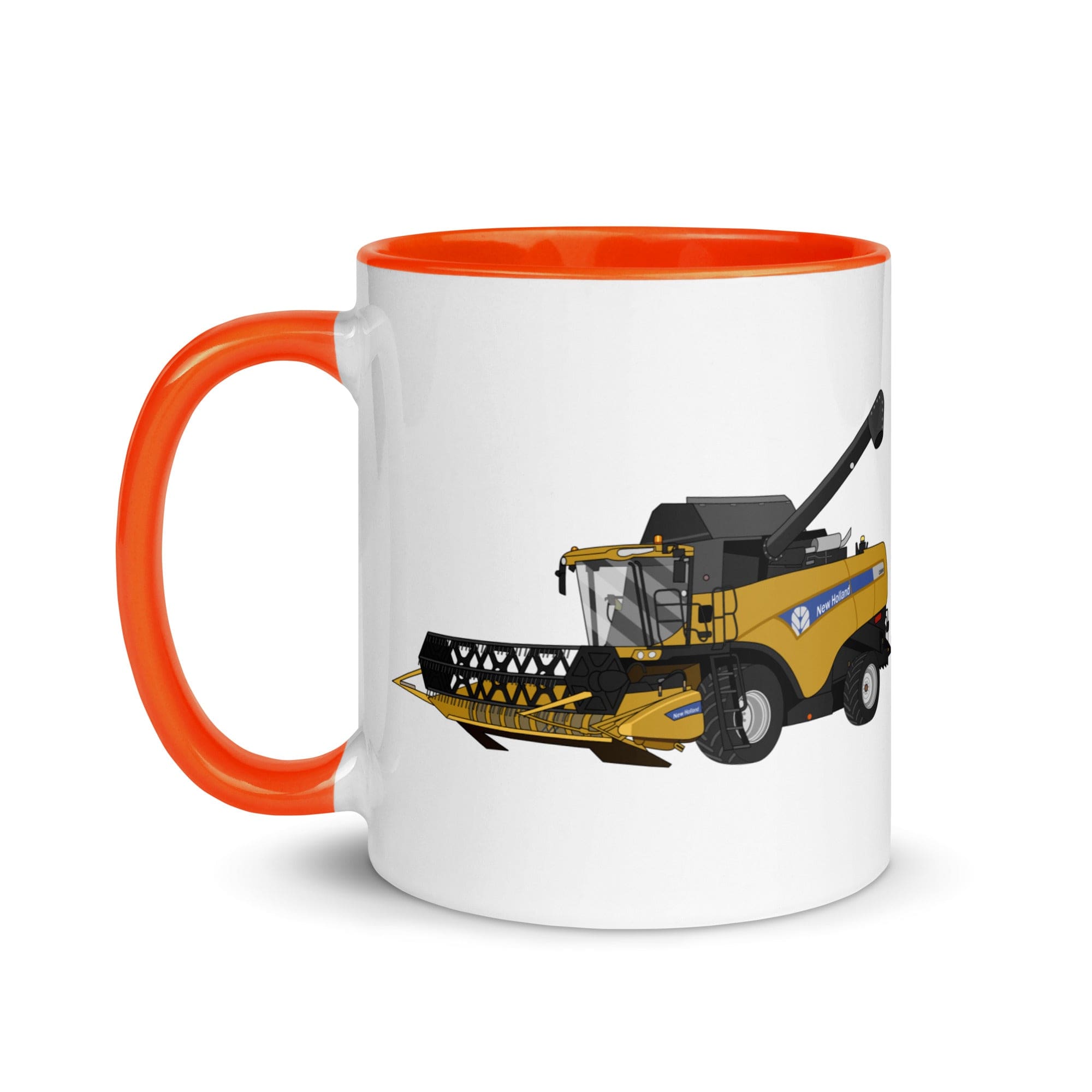The Tractors Mugs Store New Holland CX 8060 Combine Harvester Mug with Color Inside Quality Farmers Merch