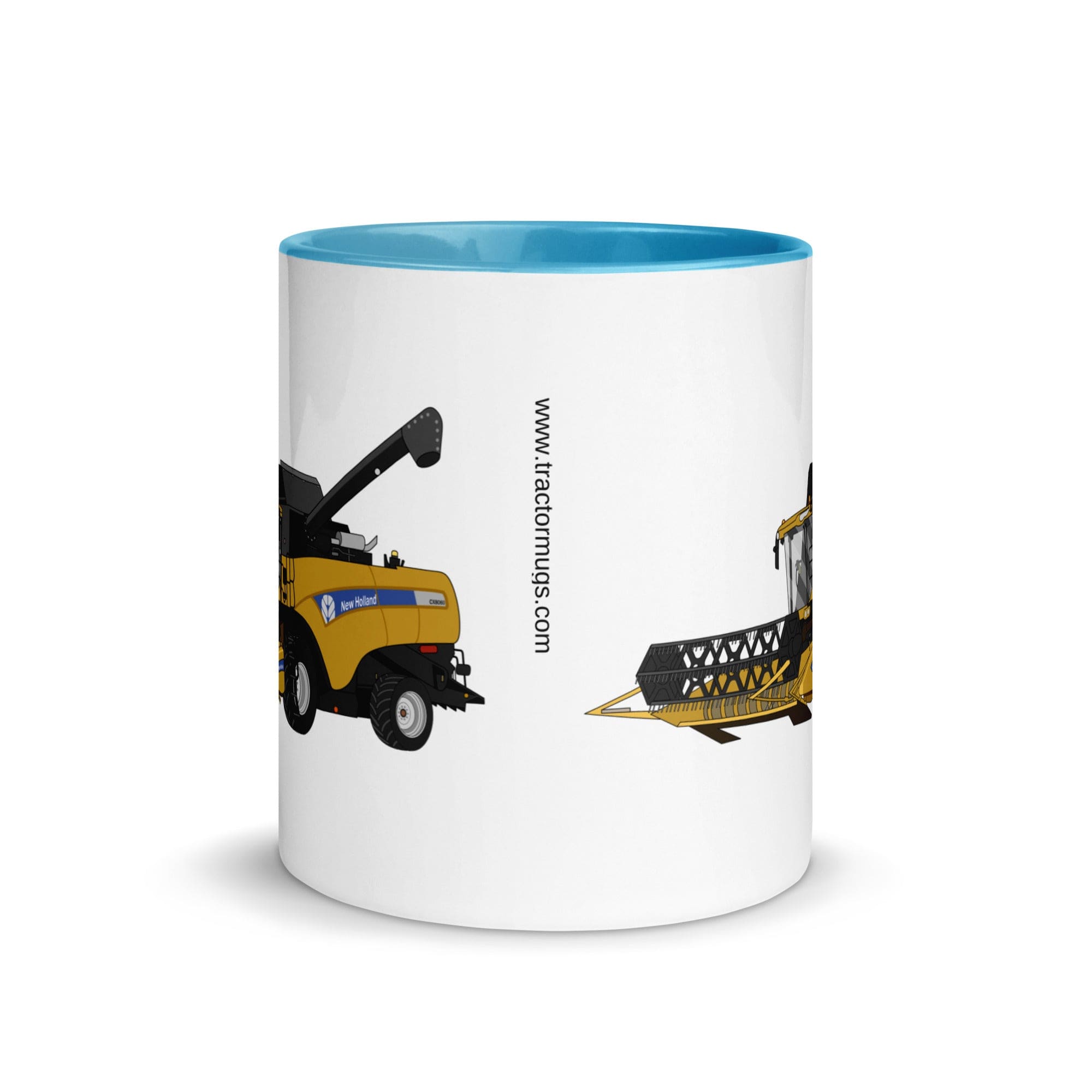 The Tractors Mugs Store New Holland CX 8060 Combine Harvester Mug with Color Inside Quality Farmers Merch