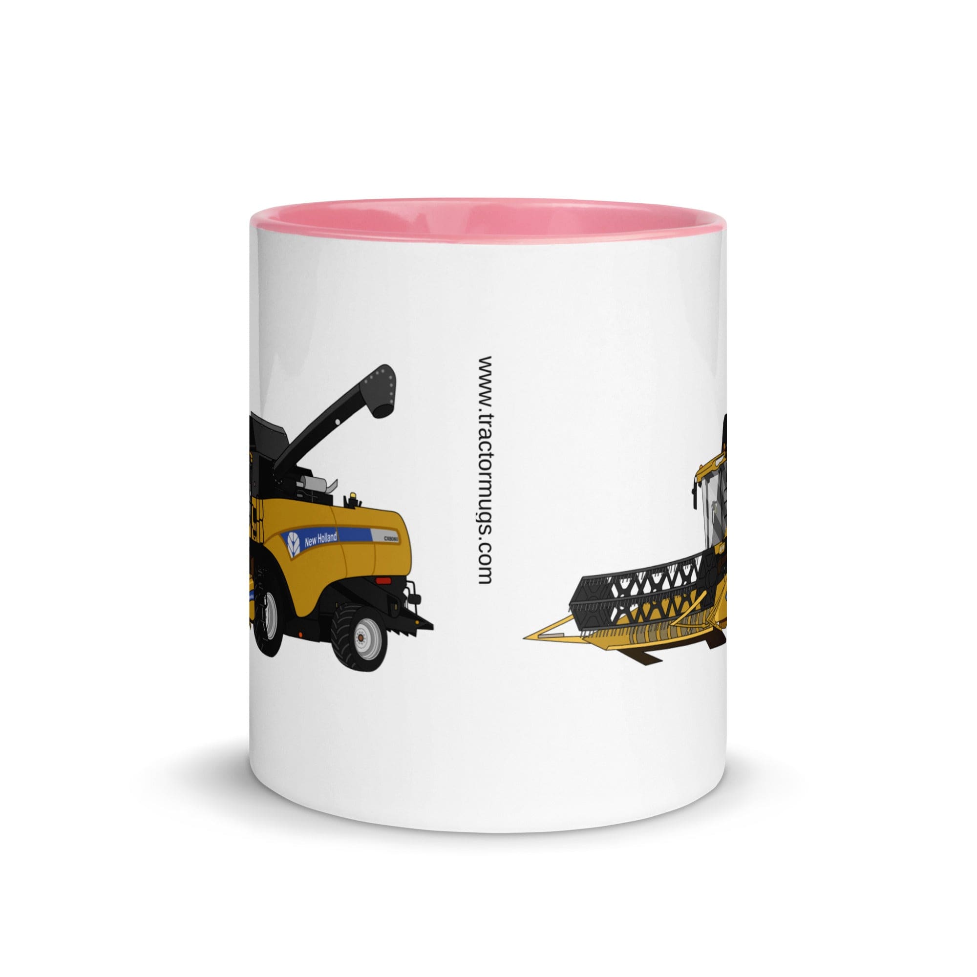 The Tractors Mugs Store New Holland CX 8060 Combine Harvester Mug with Color Inside Quality Farmers Merch