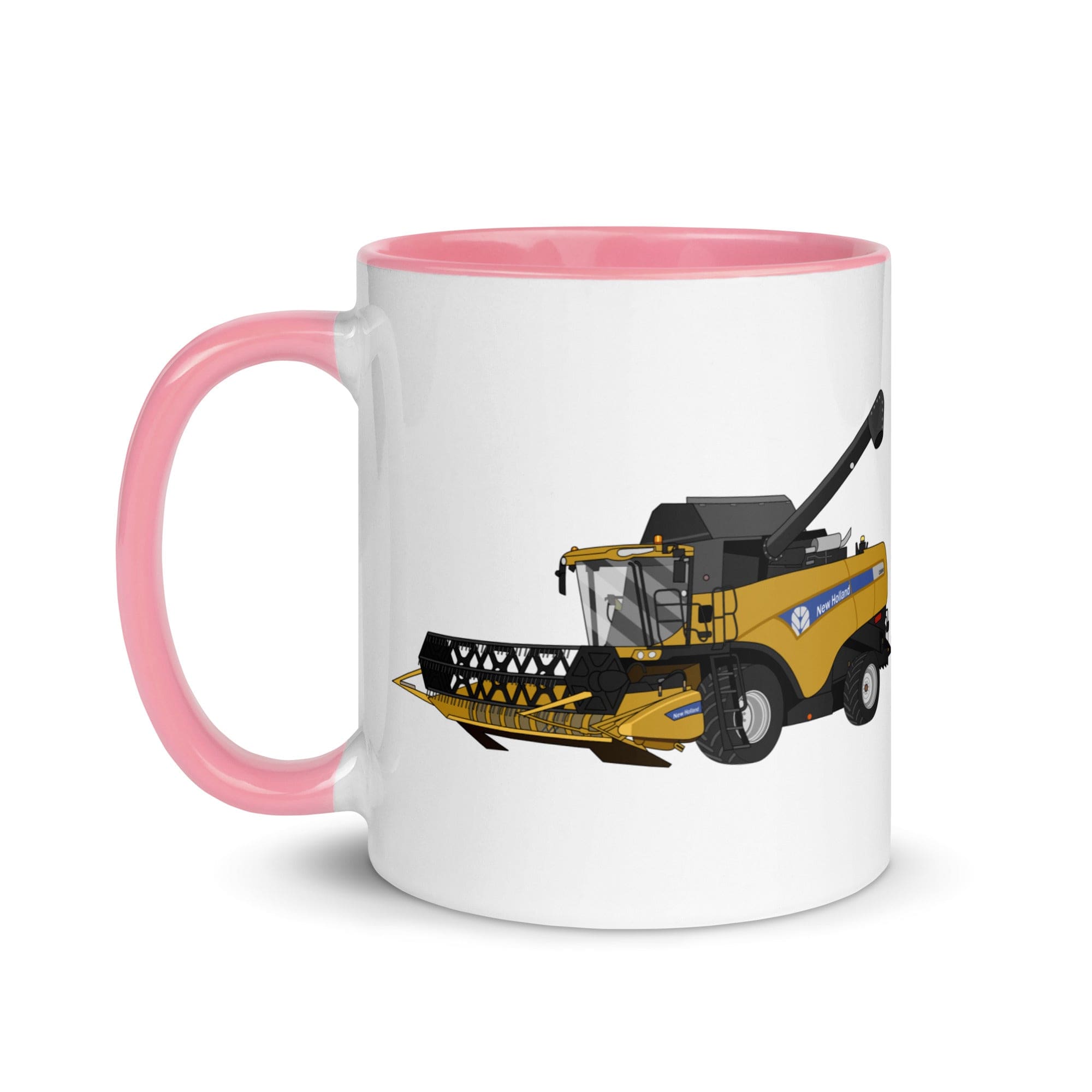 The Tractors Mugs Store New Holland CX 8060 Combine Harvester Mug with Color Inside Quality Farmers Merch