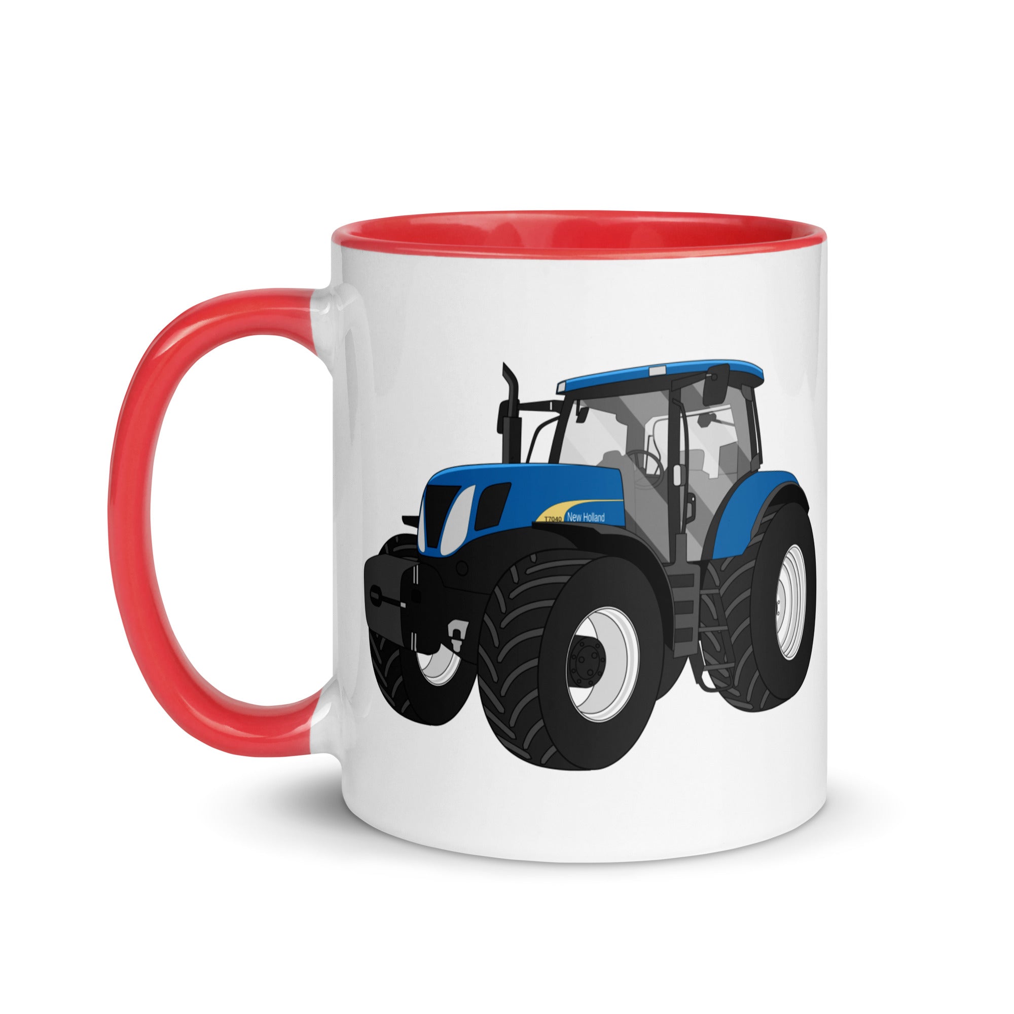 The Tractors Mugs Store New Holland The 7040 -1 Mug with Color Inside Quality Farmers Merch
