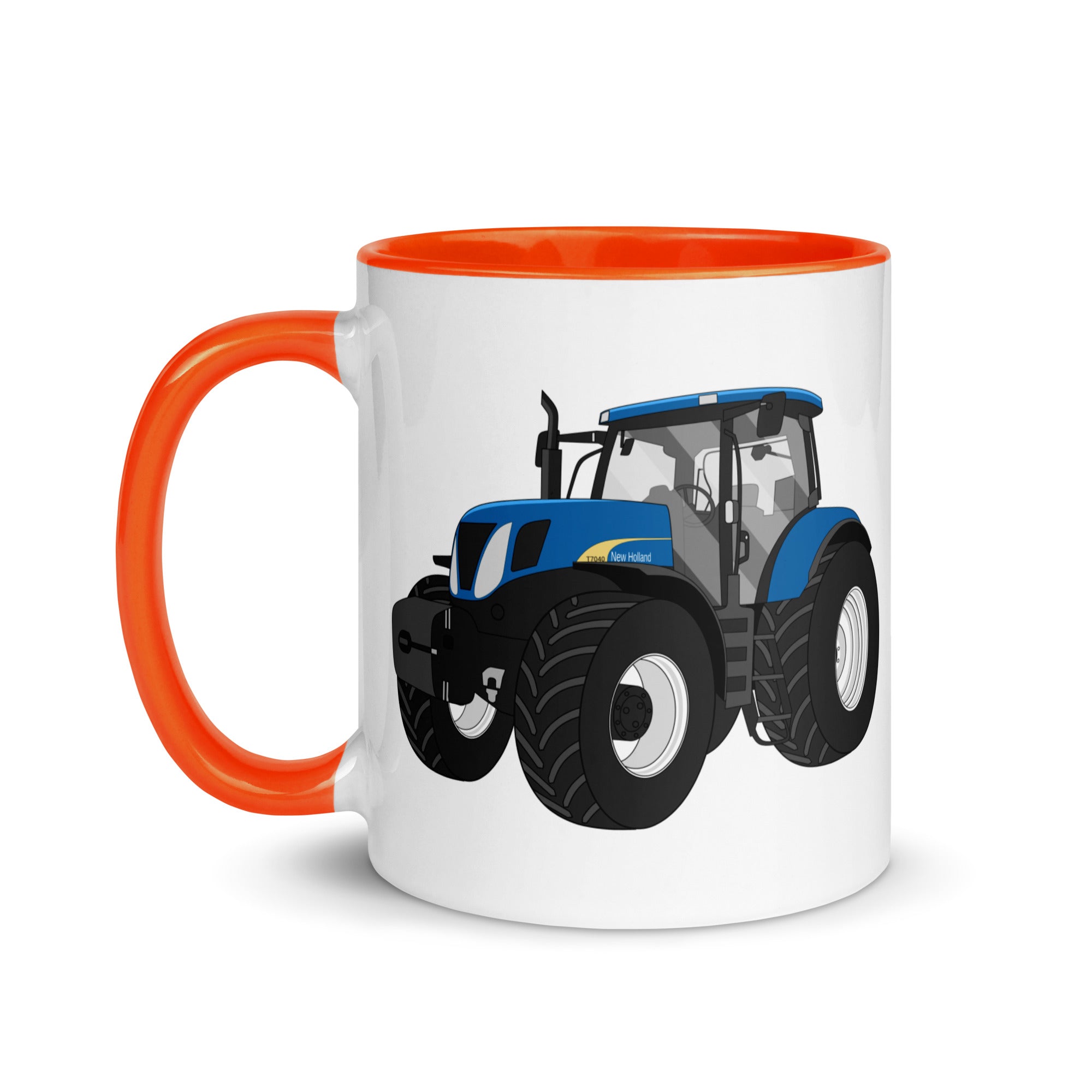 The Tractors Mugs Store New Holland The 7040 -1 Mug with Color Inside Quality Farmers Merch