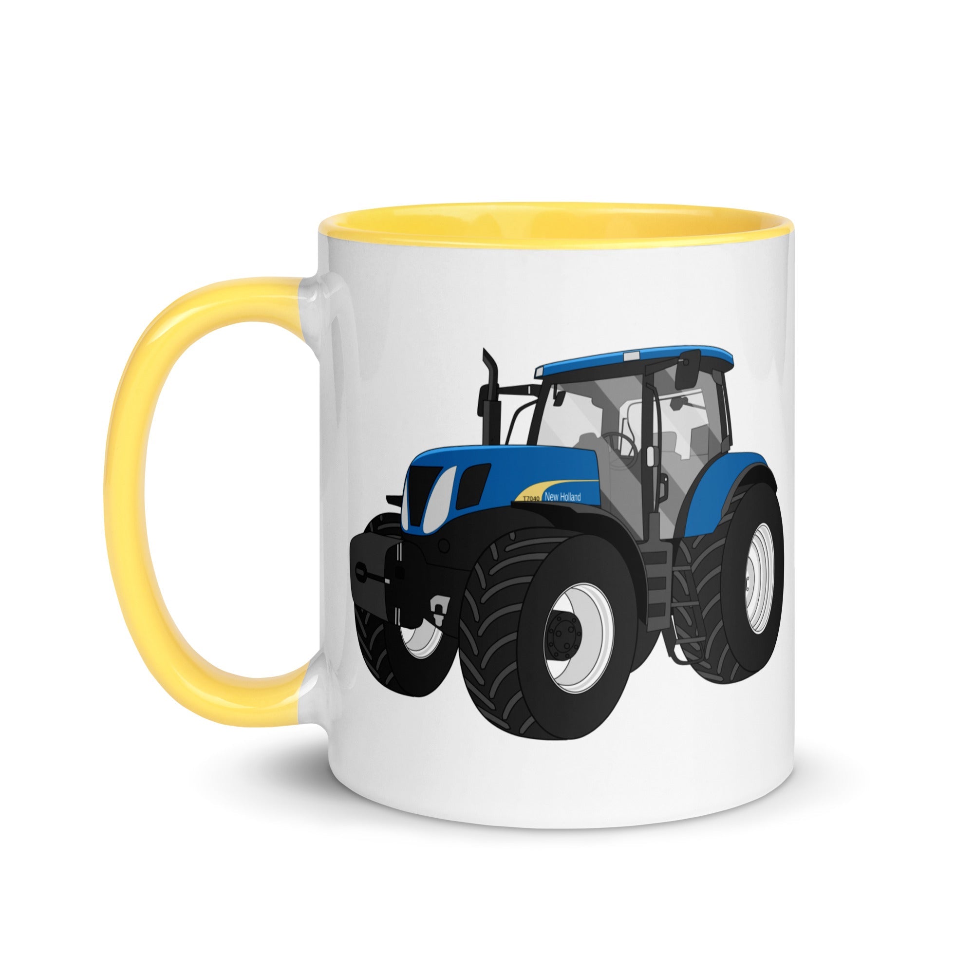 The Tractors Mugs Store New Holland The 7040 -1 Mug with Color Inside Quality Farmers Merch