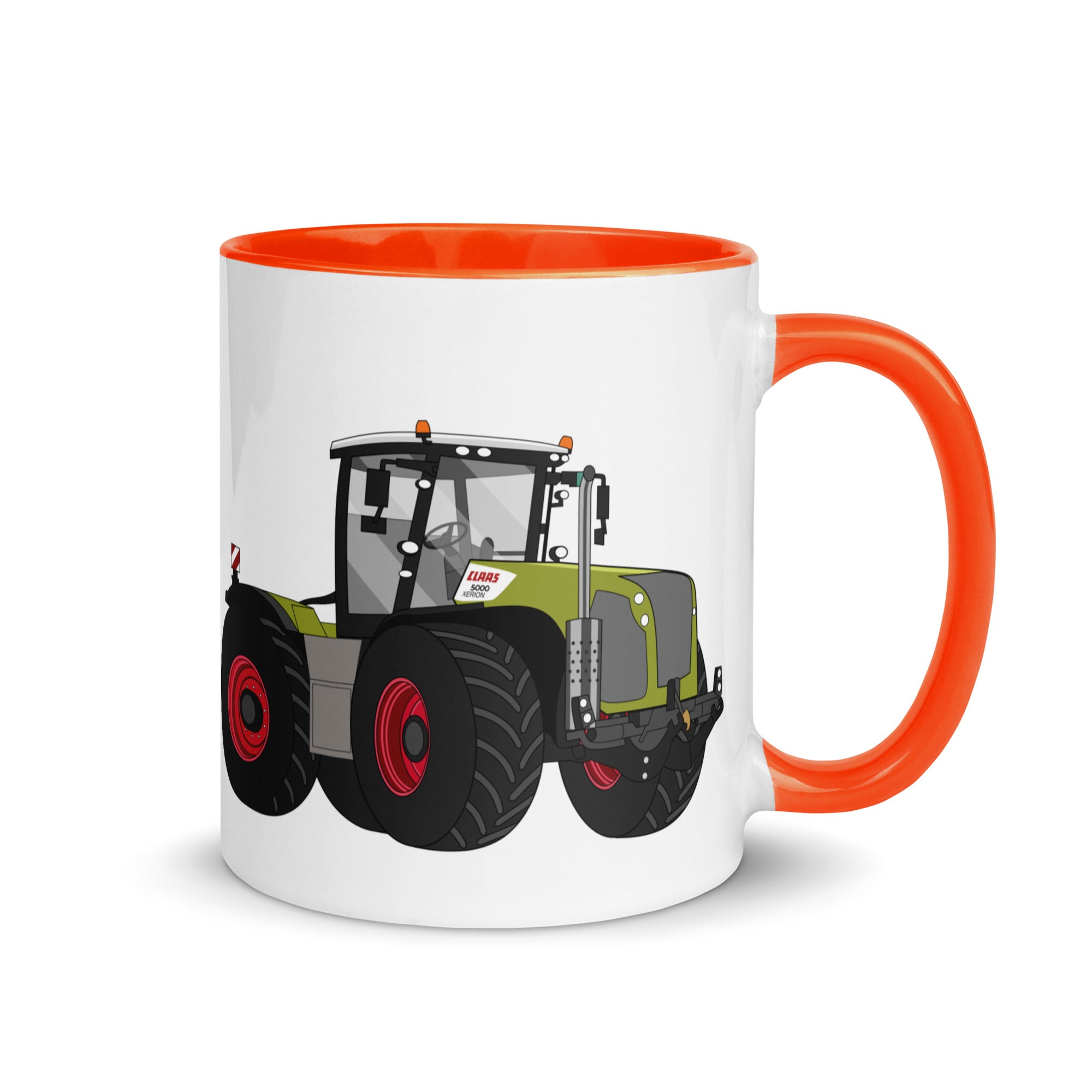 The Tractors Mugs Store Orange Class Xerion 5000 Tractor VC Mug with Color Inside Quality Farmers Merch